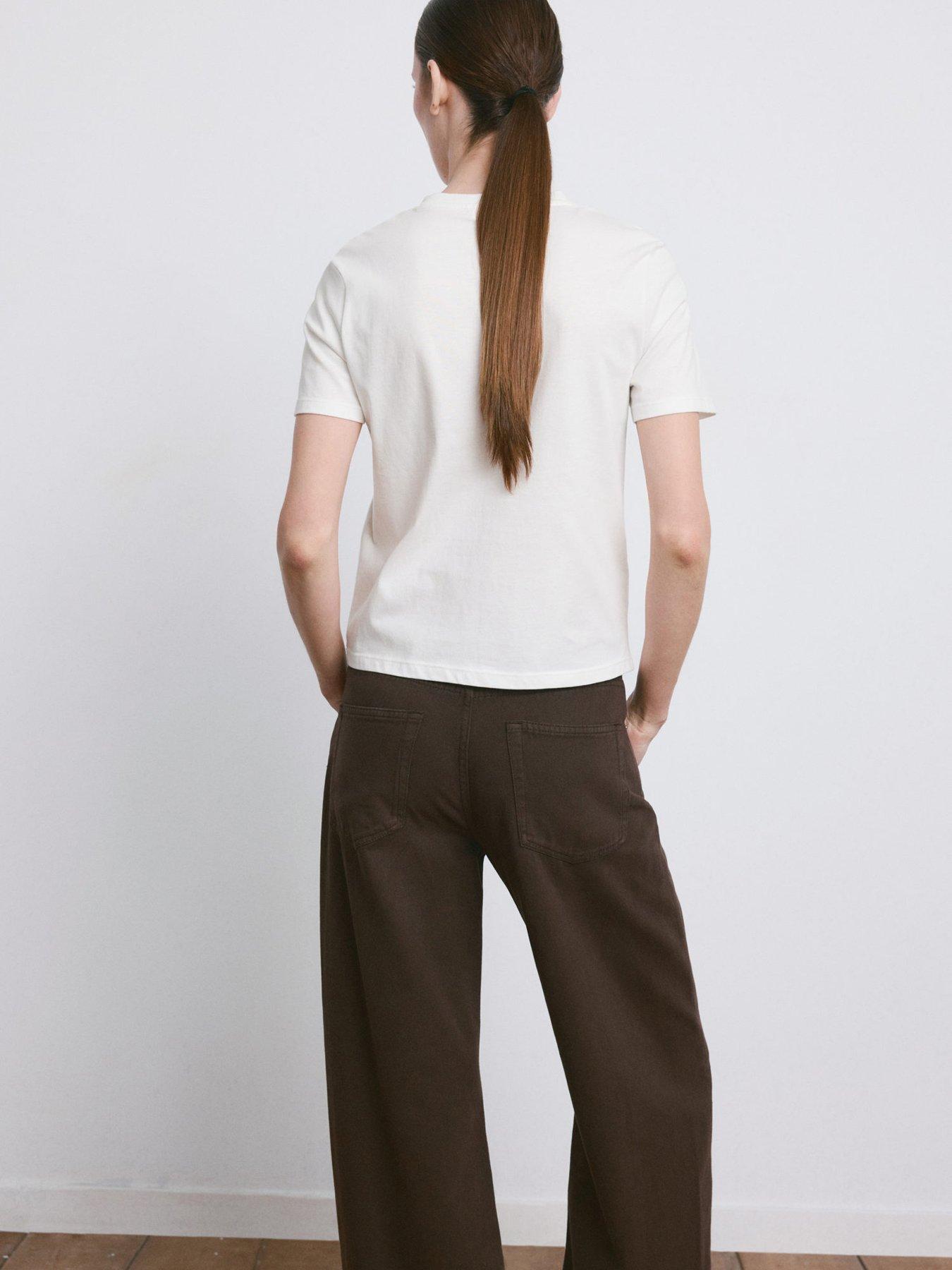  image of mango-embroidered-cotton-t-shirt-white