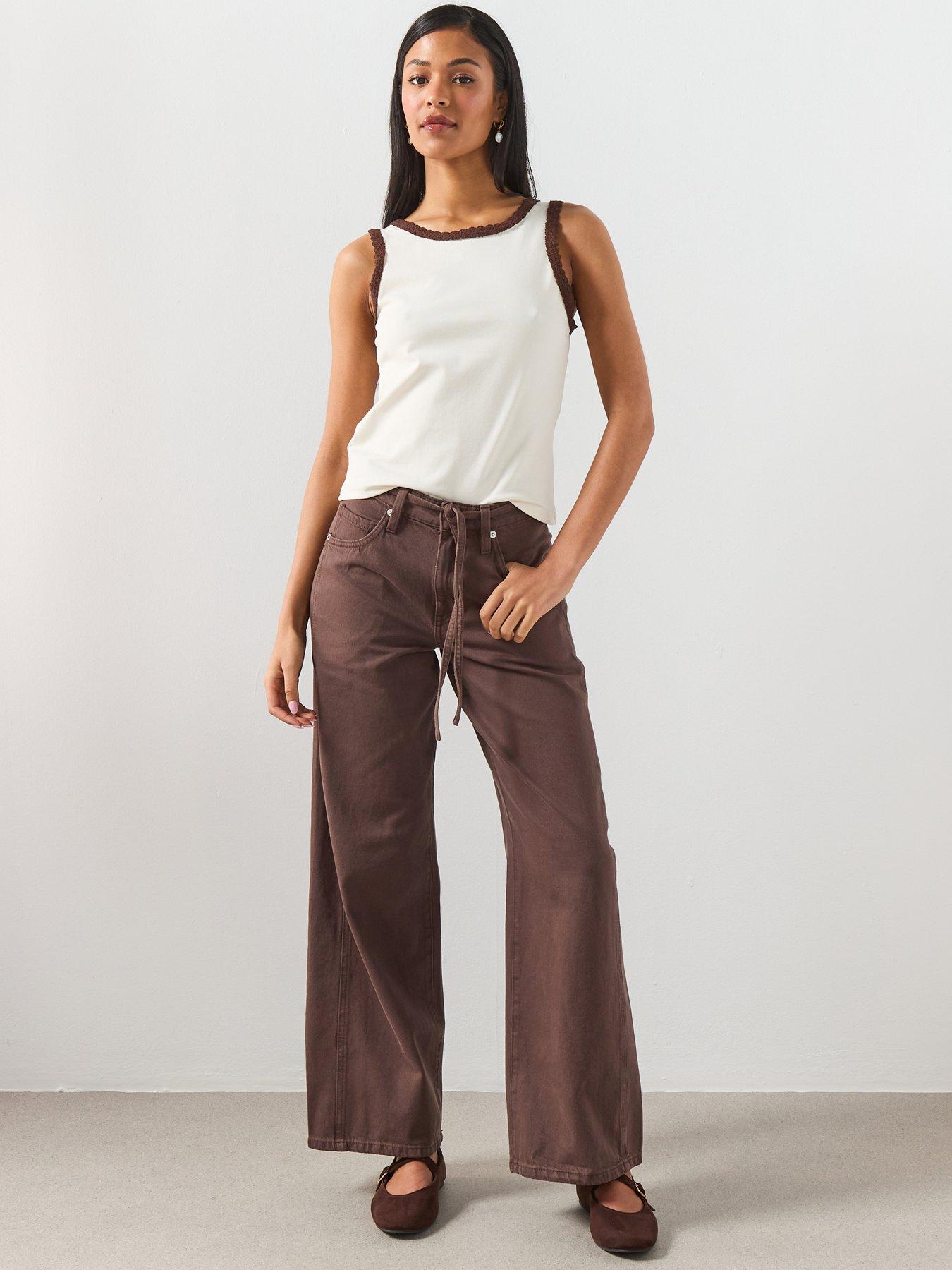  image of mango-scalloped-edge-tops-ecru