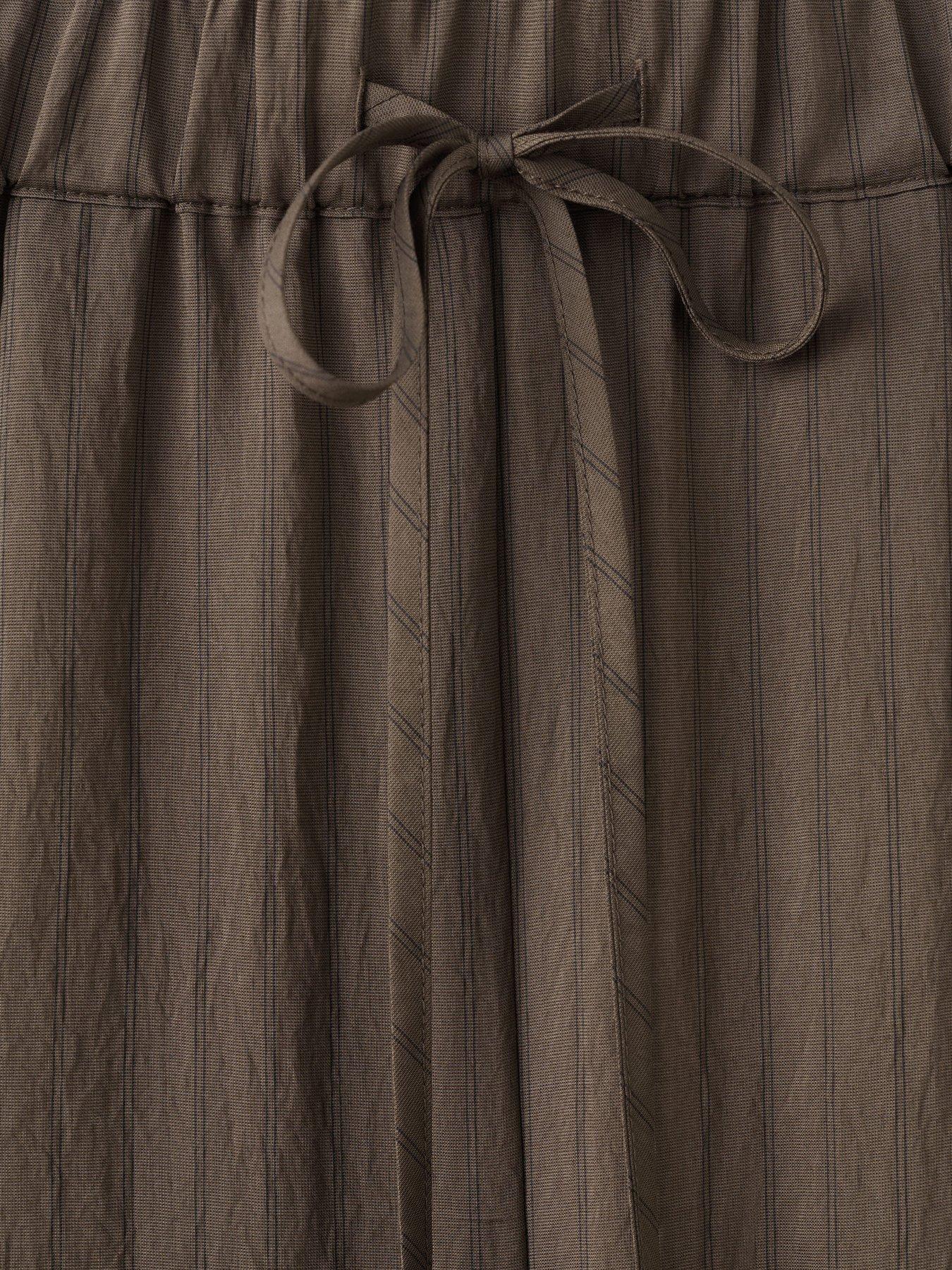  image of mango-straight-striped-trousers-brown