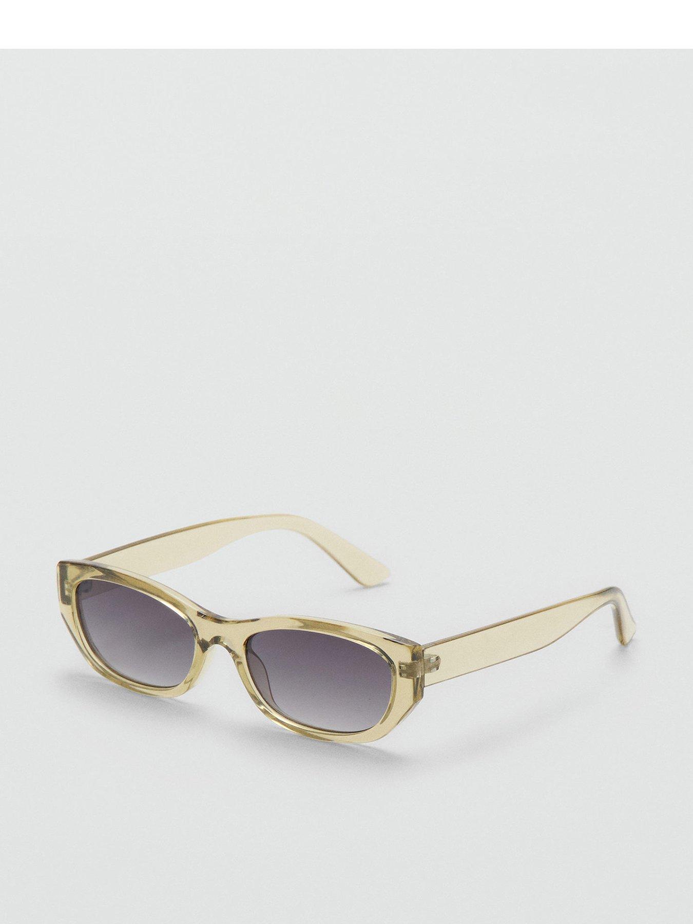  image of mango-resin-frame-sunglasses-green