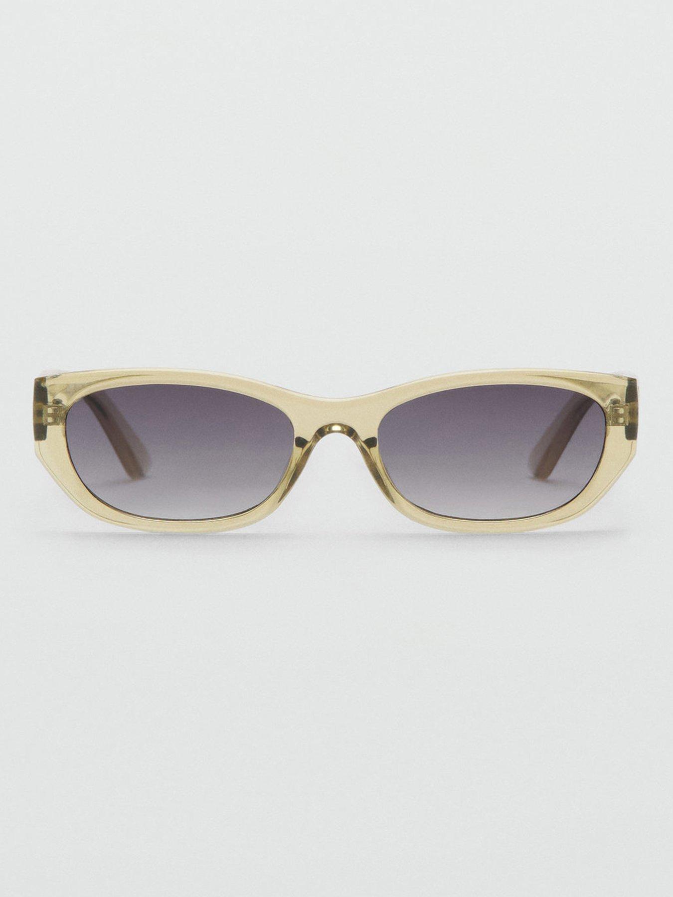 stillFront image of mango-resin-frame-sunglasses-green