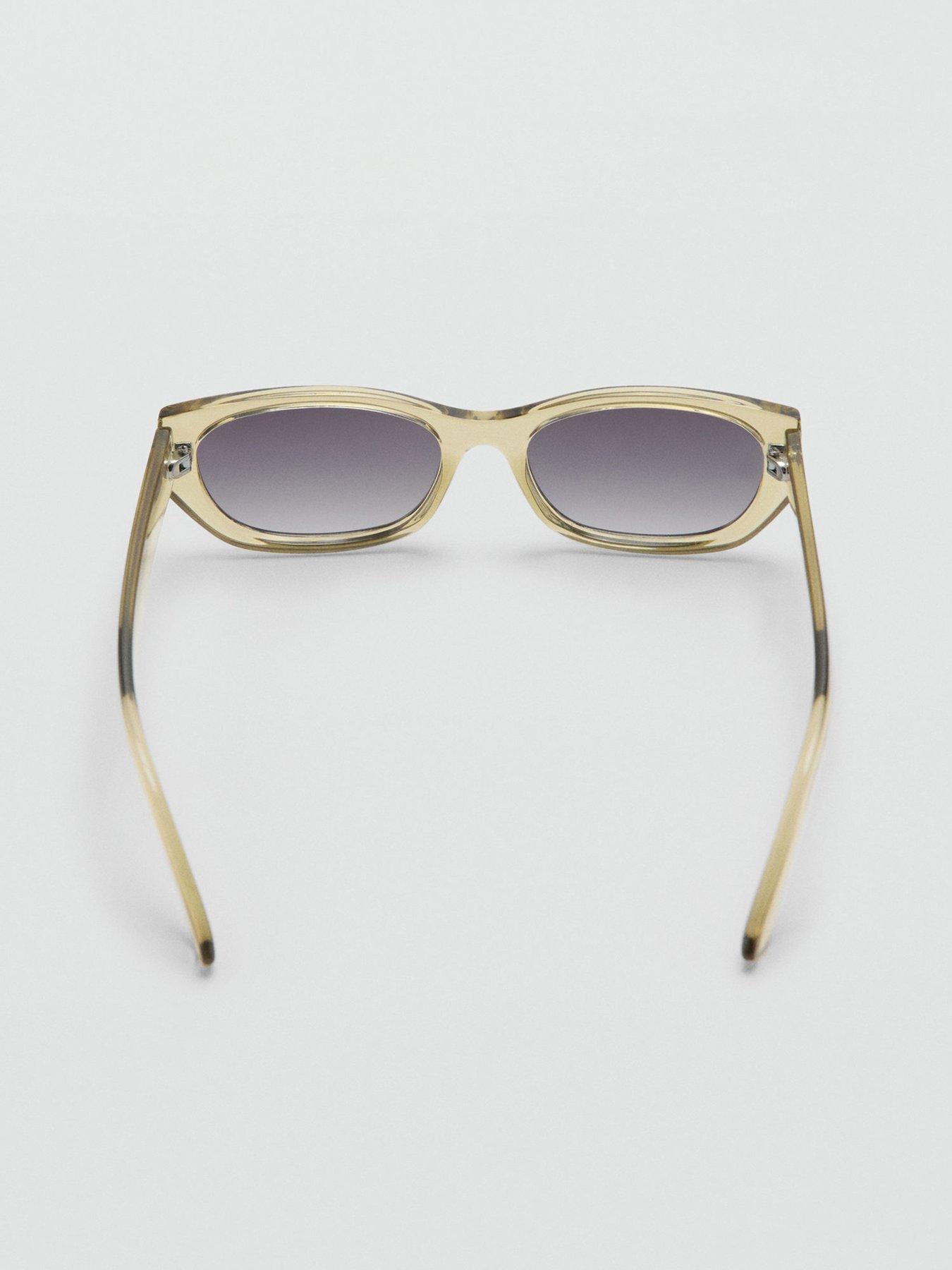  image of mango-resin-frame-sunglasses-green