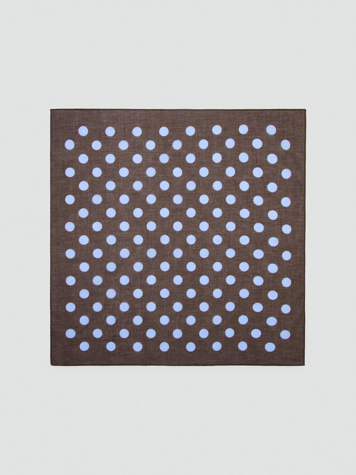  image of mango-polka-dot-print-scarf-brown