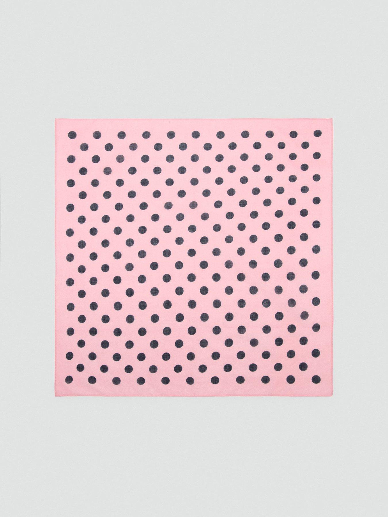 Image 3 of 3 of Mango Polka Dot Print Scarf - Pink