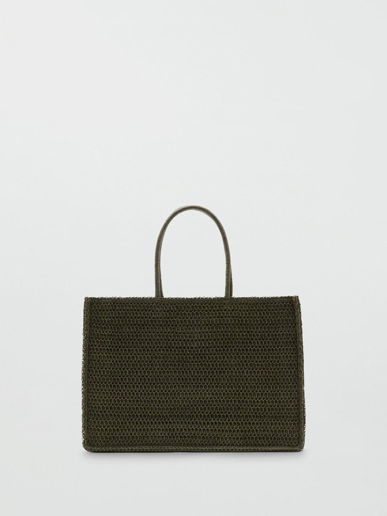 Image 3 of 5 of Mango Natural Fibre Tote Bag - Khaki