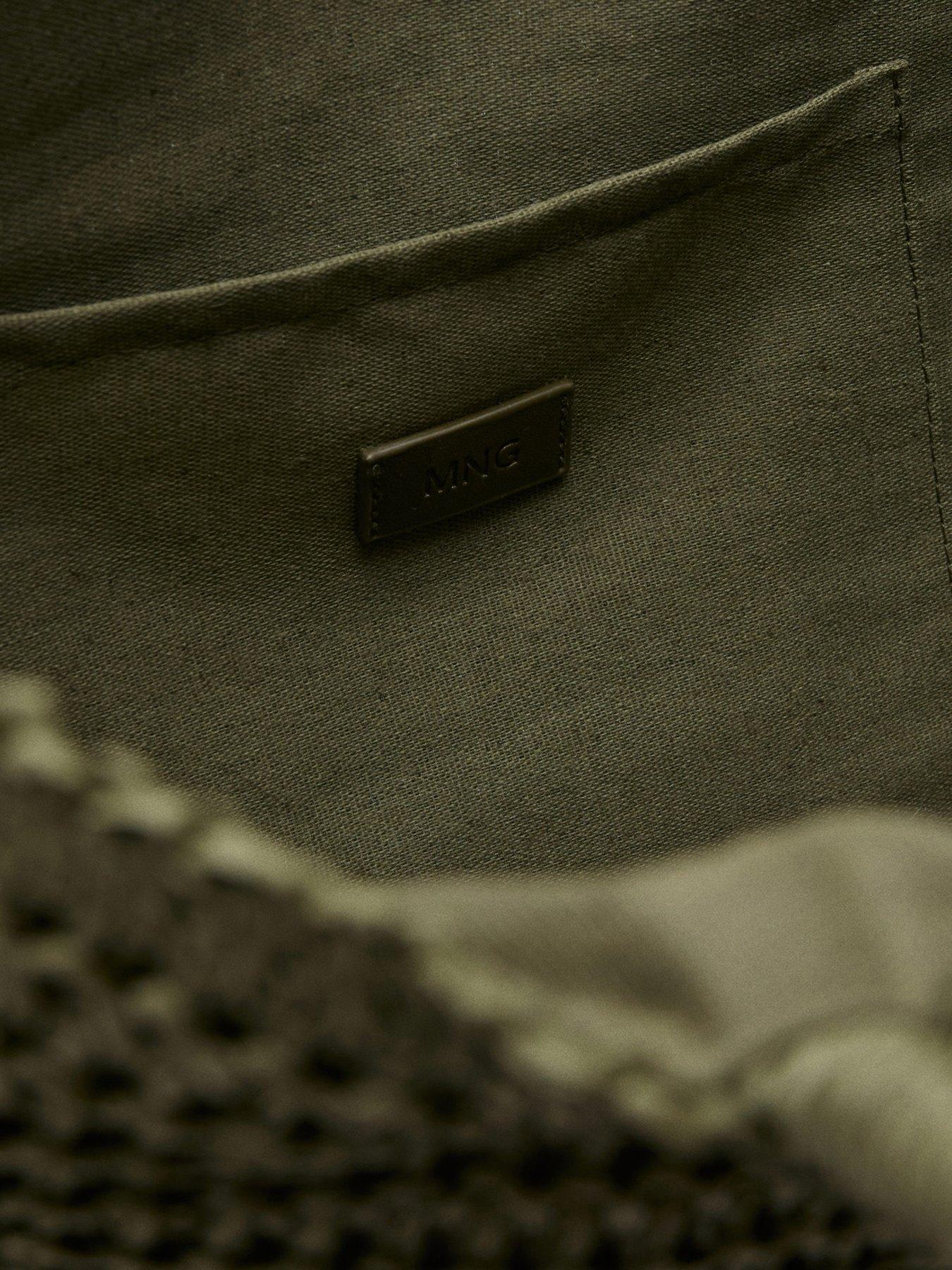 Image 5 of 5 of Mango Natural Fibre Tote Bag - Khaki