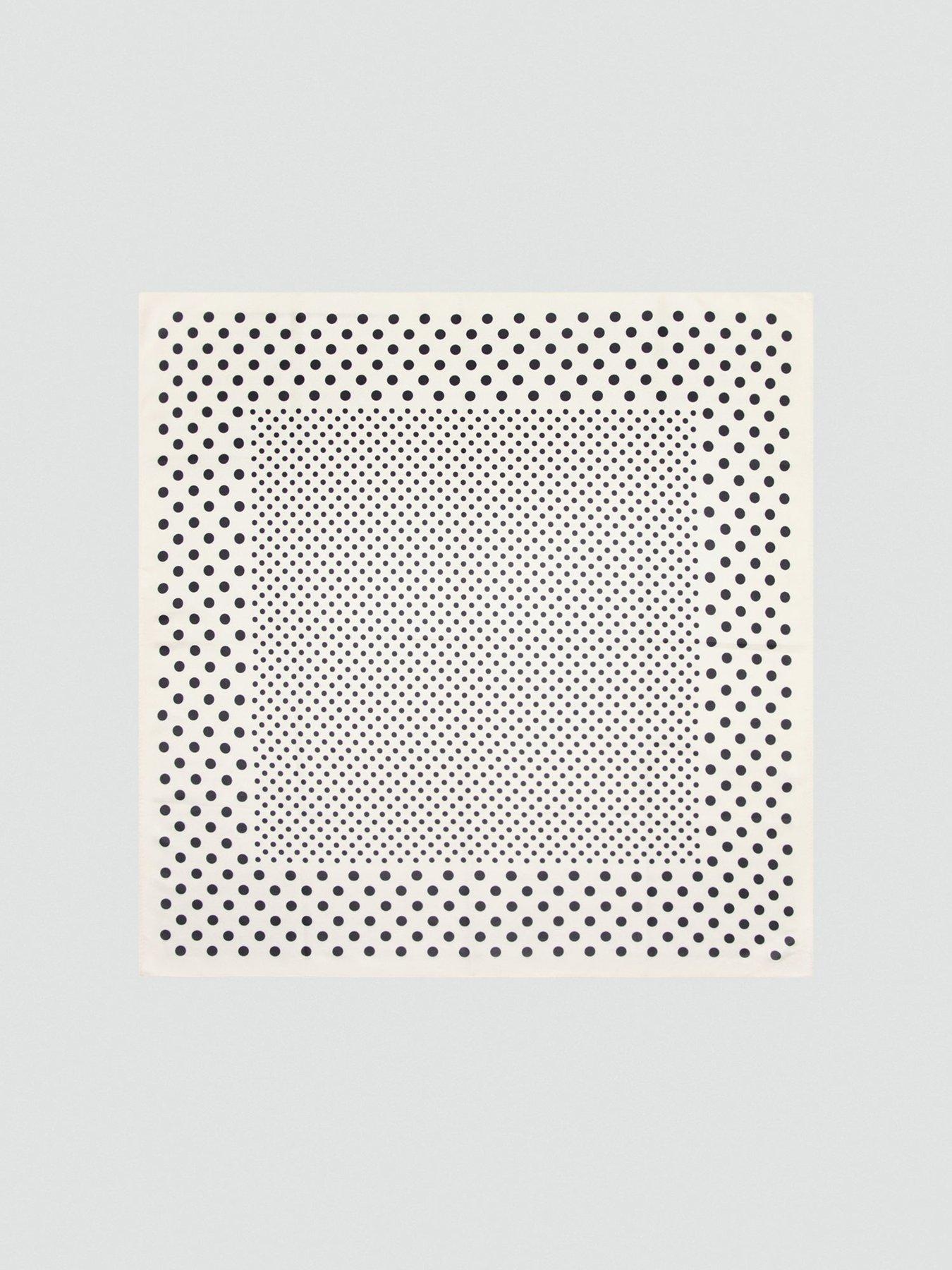  image of mango-satin-check-print-scarf-beige