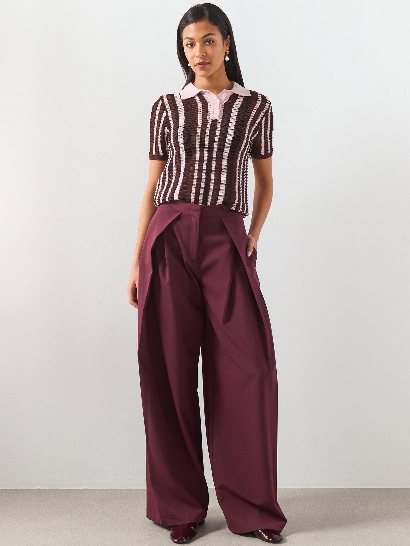  image of mango-knitted-polo-sweater-brown