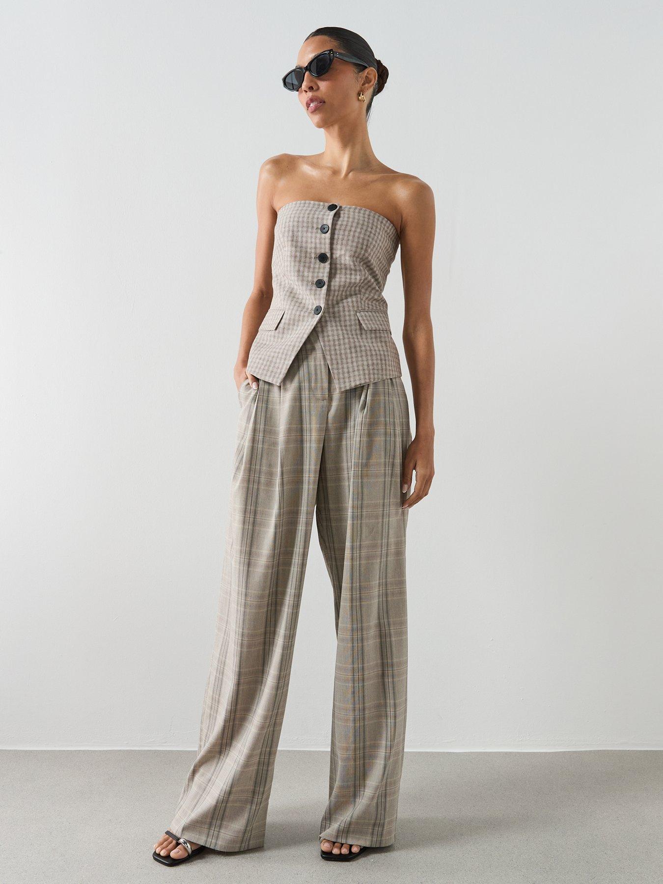  image of mango-bandeau-top-with-buttons-pastel-grey