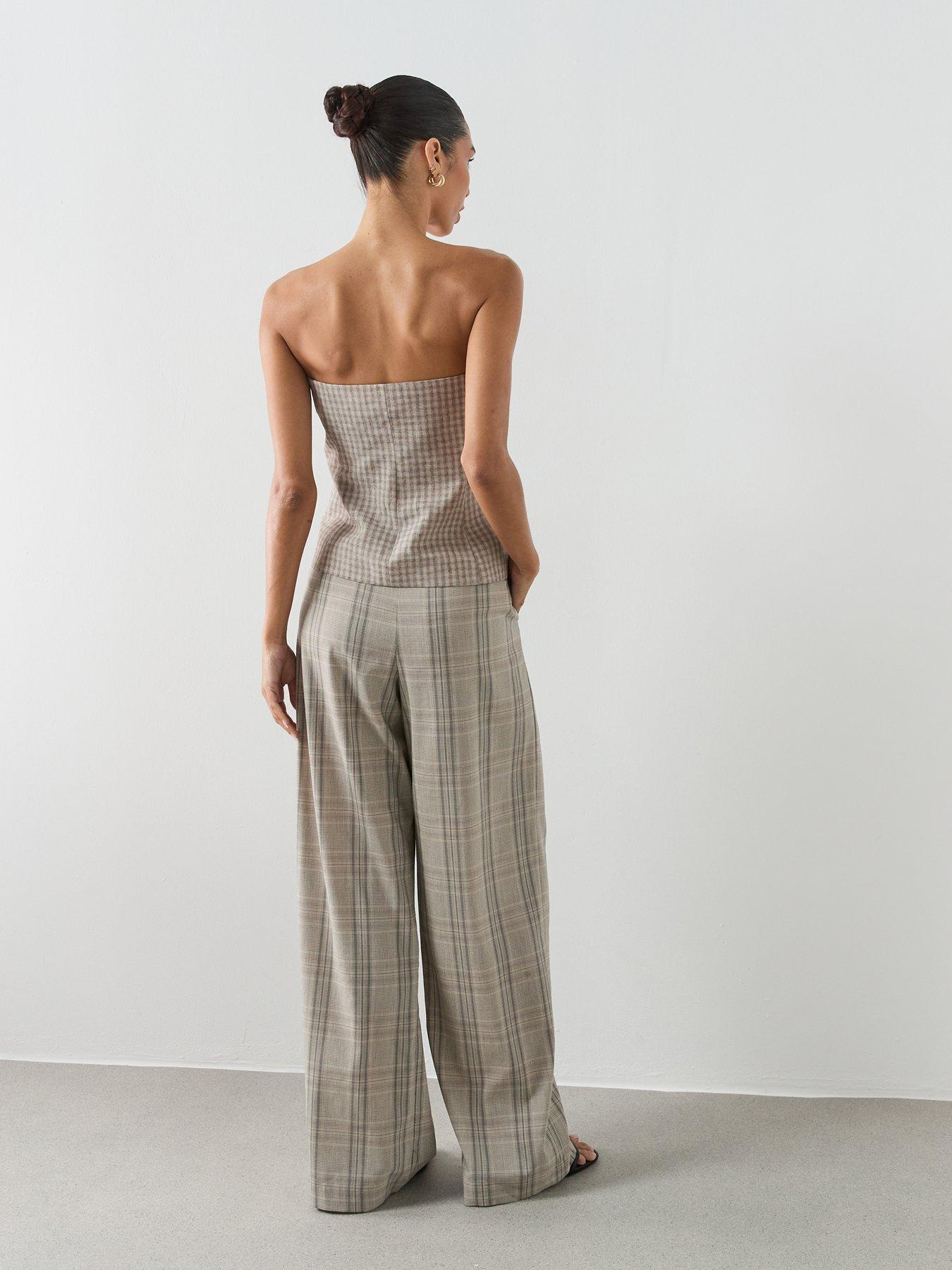  image of mango-bandeau-top-with-buttons-pastel-grey