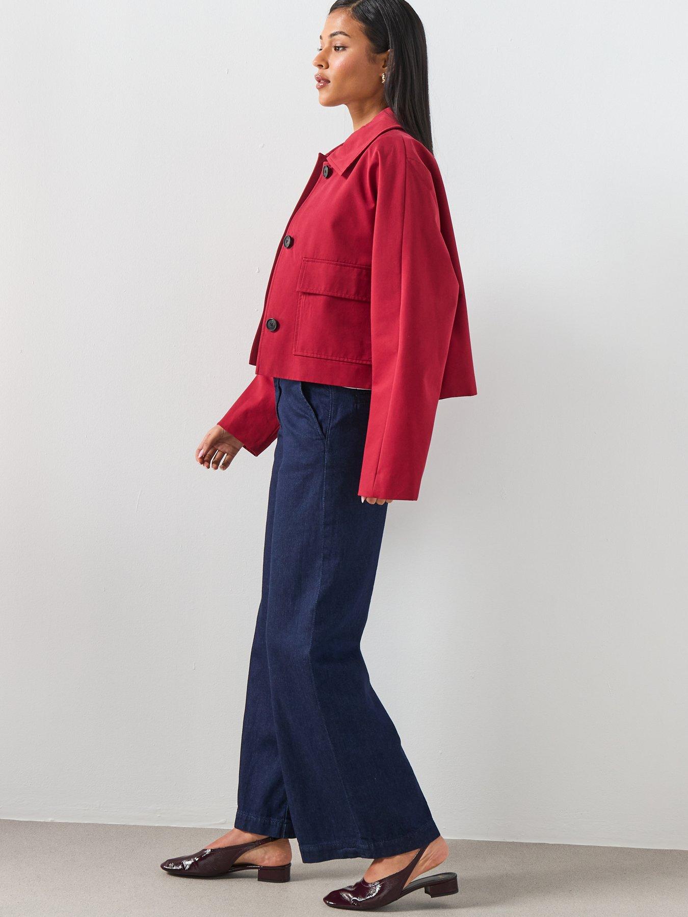  image of mango-wide-leg-mid-rise-jeans-blue
