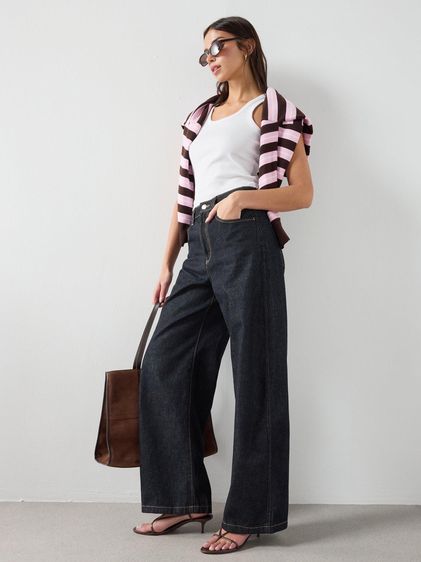  image of mango-mid-rise-balloon-jeans-blue