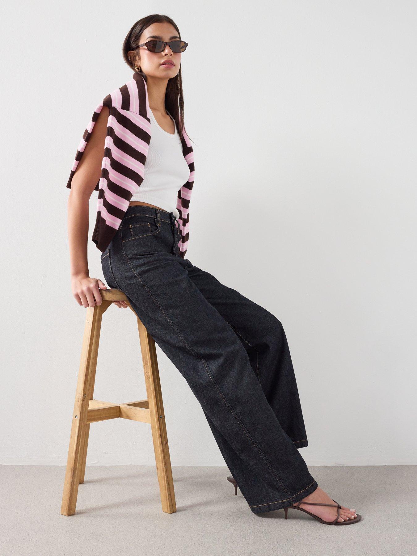  image of mango-mid-rise-balloon-jeans-blue