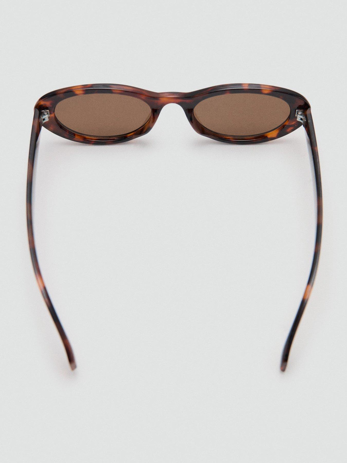  image of mango-resin-frame-sunglasses-brown