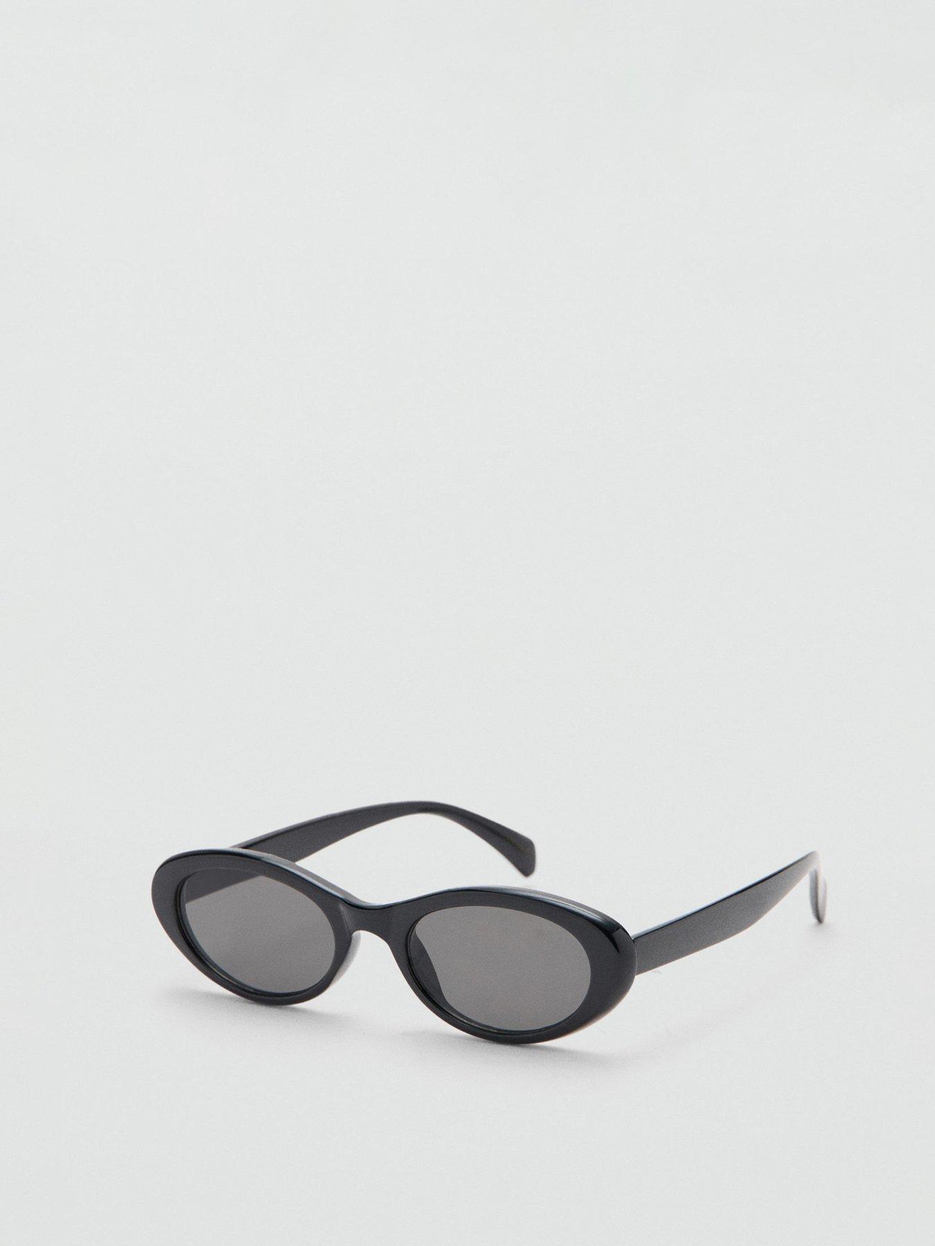  image of mango-resin-frame-sunglasses-black