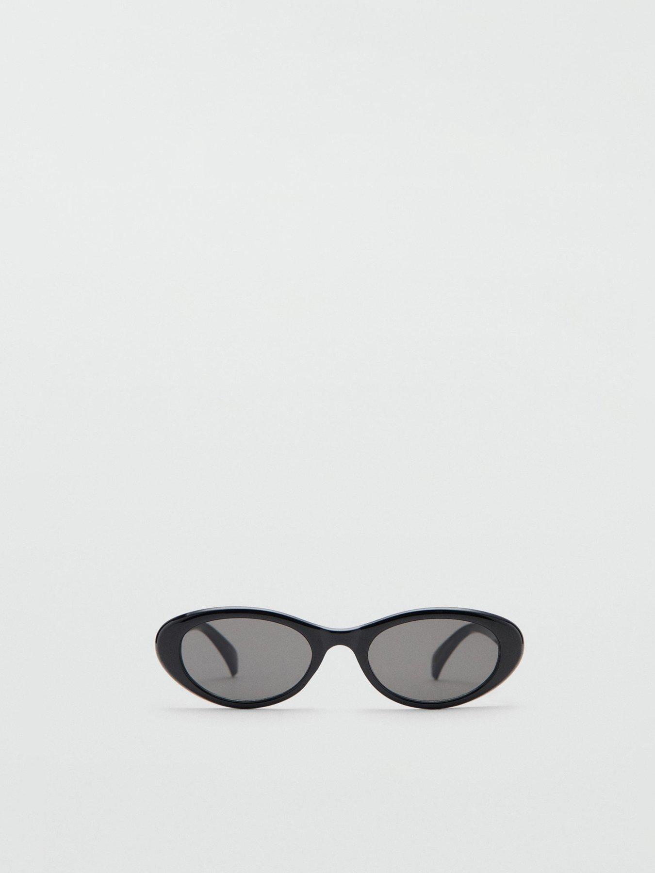  image of mango-resin-frame-sunglasses-black