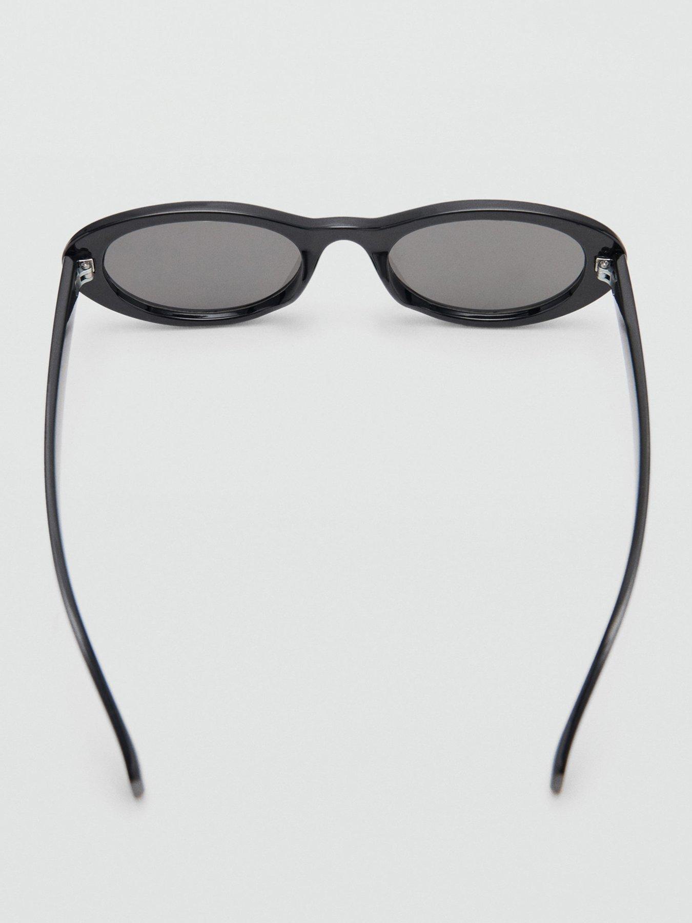  image of mango-resin-frame-sunglasses-black