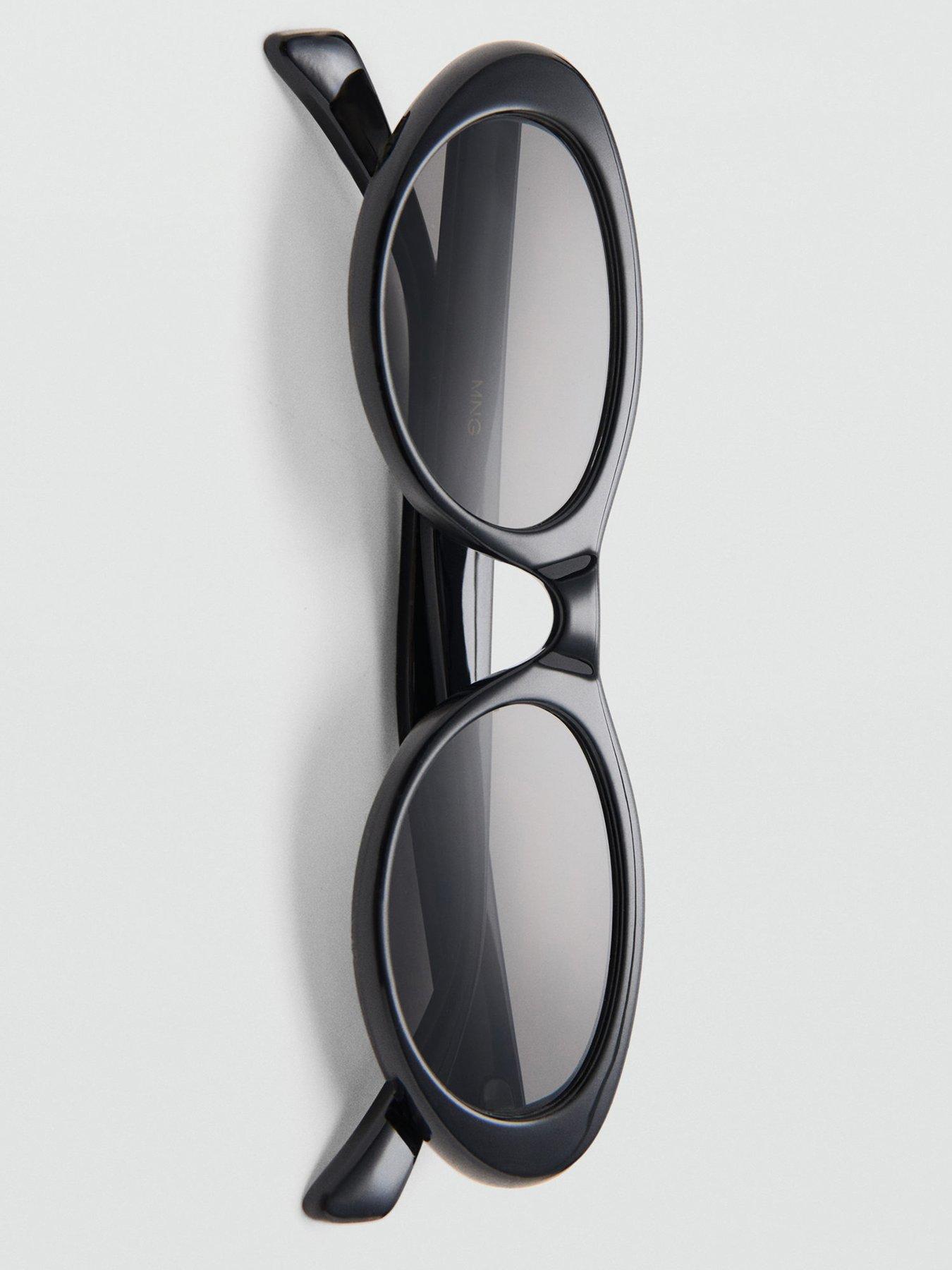  image of mango-resin-frame-sunglasses-black
