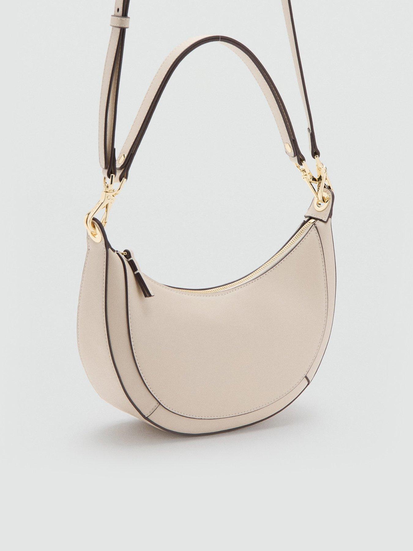 Mango Oval Shoulder Bag - White