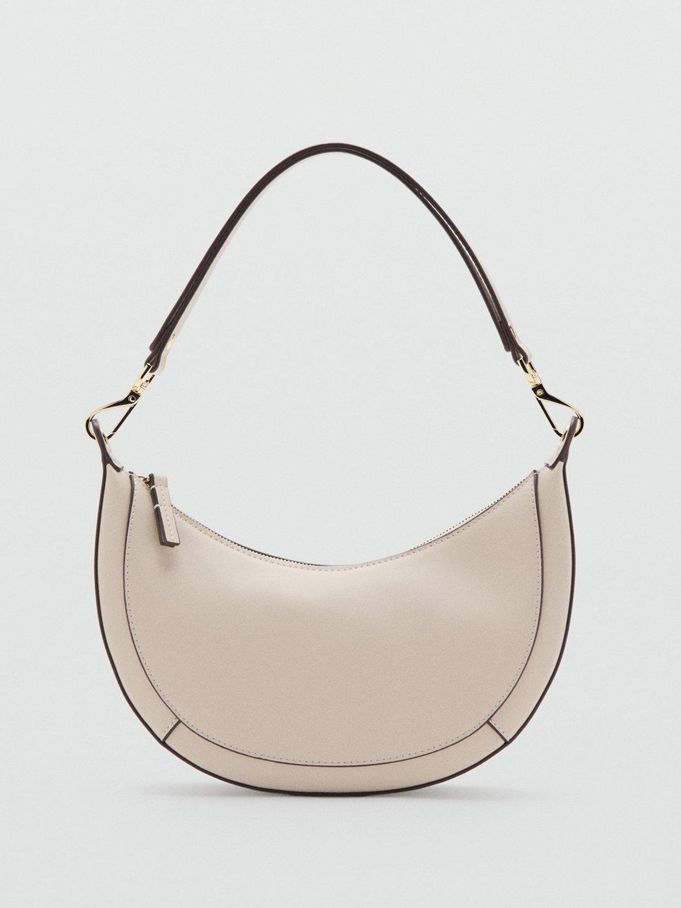 Image 2 of 6 of Mango Oval Shoulder Bag - White