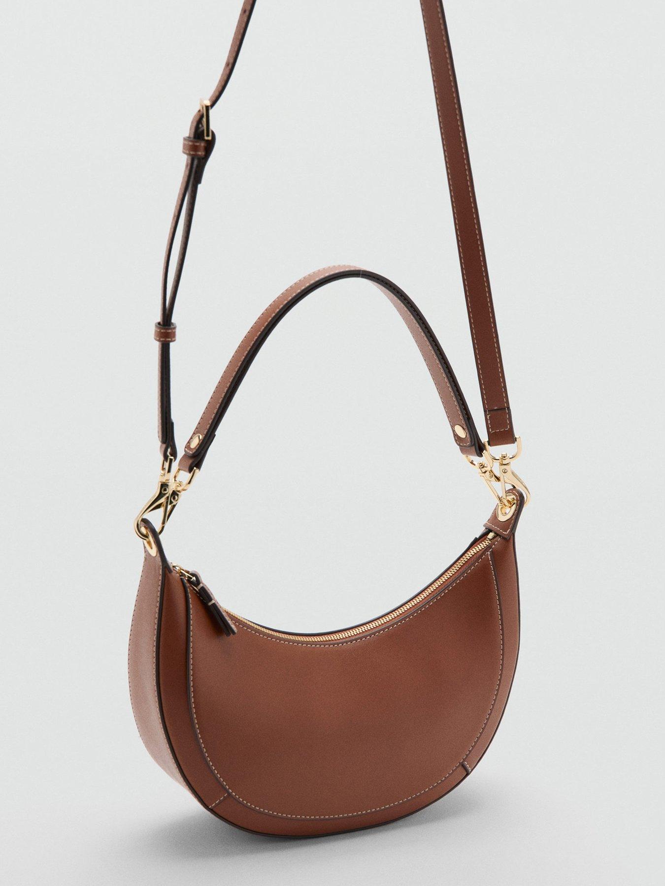 Image 3 of 7 of Mango Oval Shoulder Bag - Brown