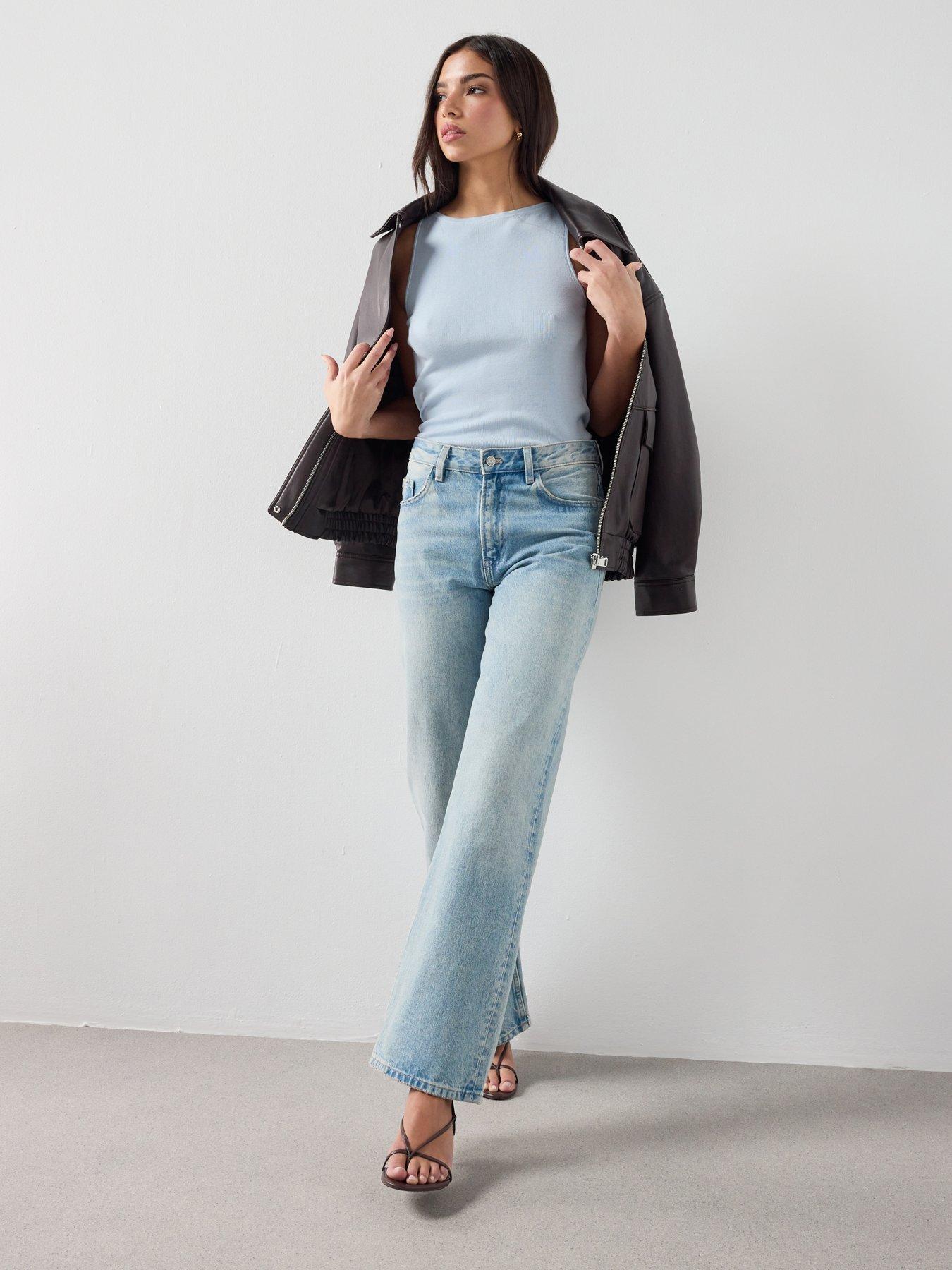 Image 3 of 6 of Mango Fine-Knit Sleeveless Top - Blue