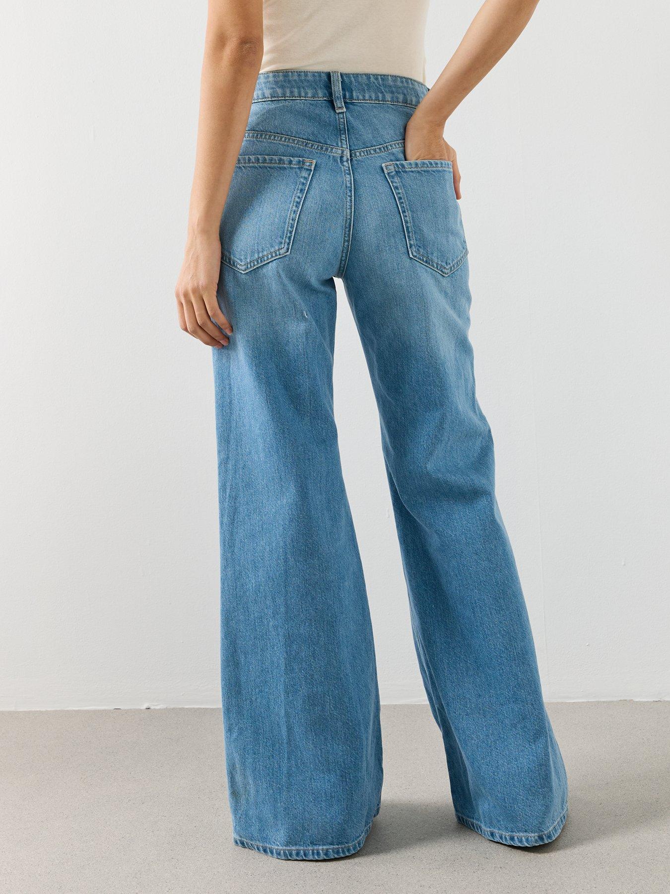 Image 2 of 5 of Mango Mid-rise Flared Jeans - Blue