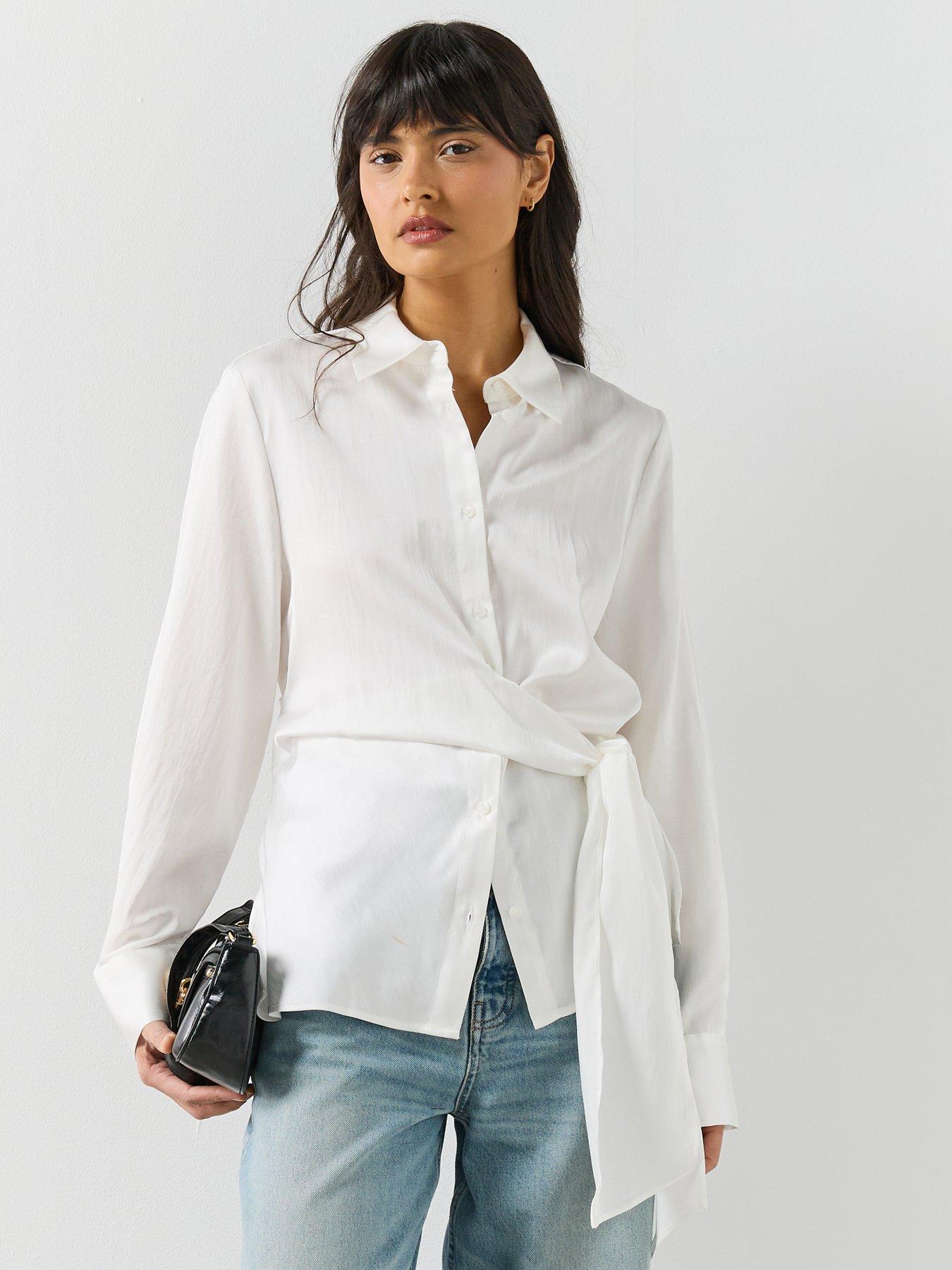 Mango Side Knot Blouse - White