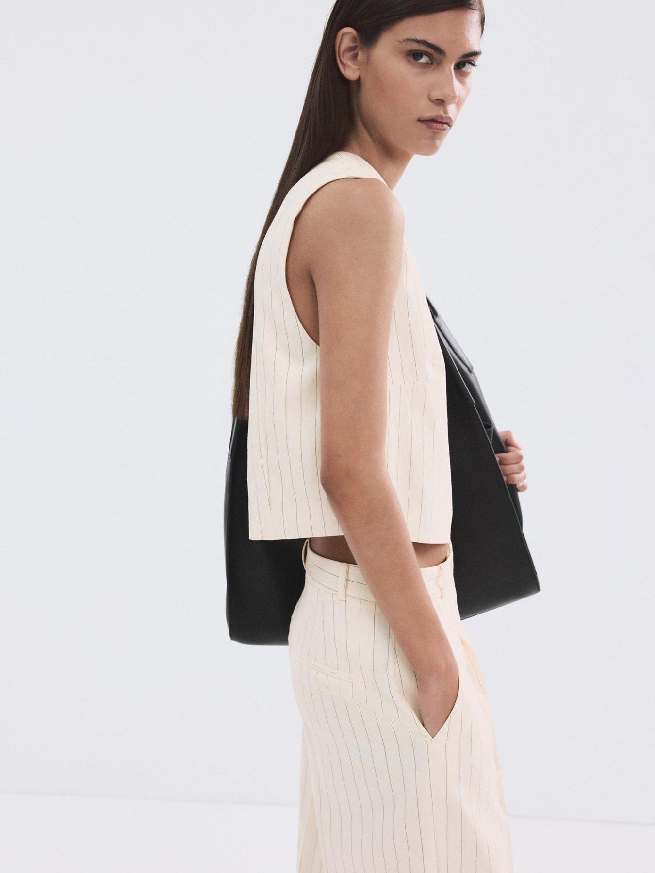 Image 4 of 7 of Mango Chain Co-ord Detail Top - White