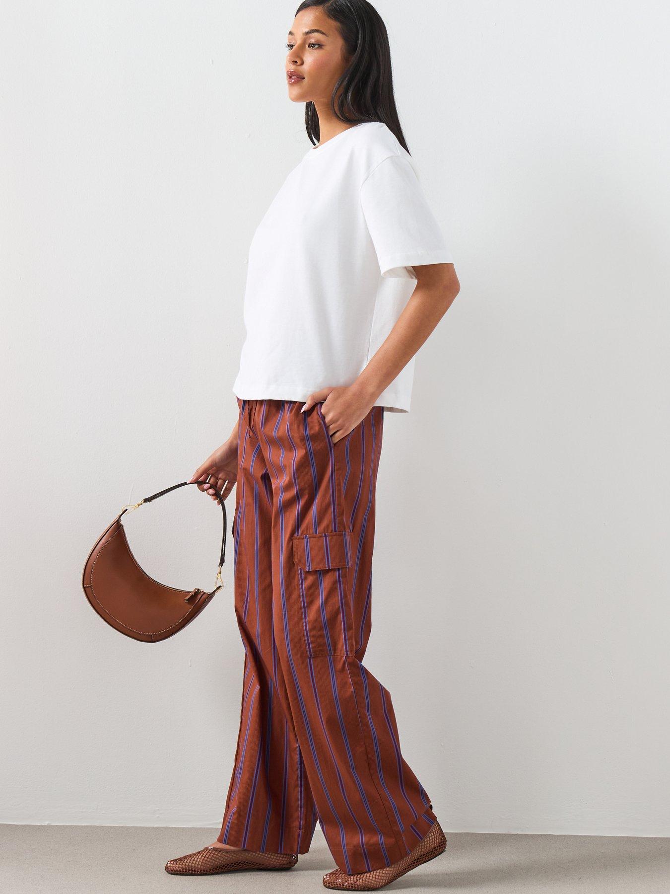  image of mango-cargo-trousers-with-lateral-pockets-russet