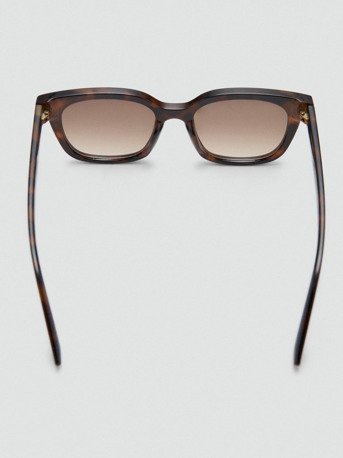  image of mango-squared-frame-sunglasses-brown