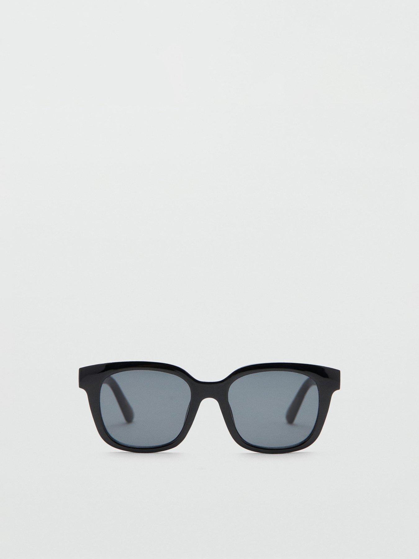 stillFront image of mango-squared-frame-sunglasses-black