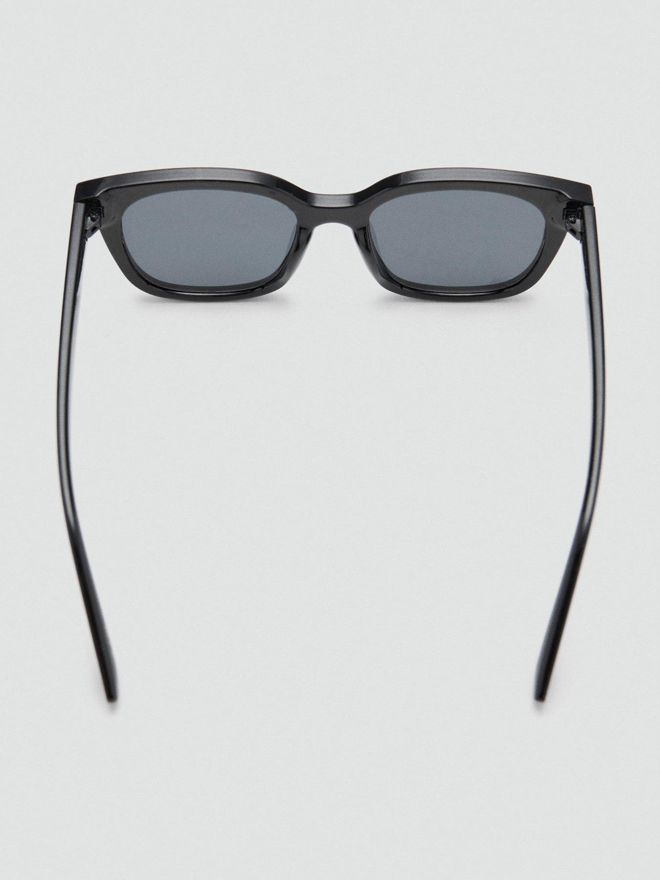  image of mango-squared-frame-sunglasses-black