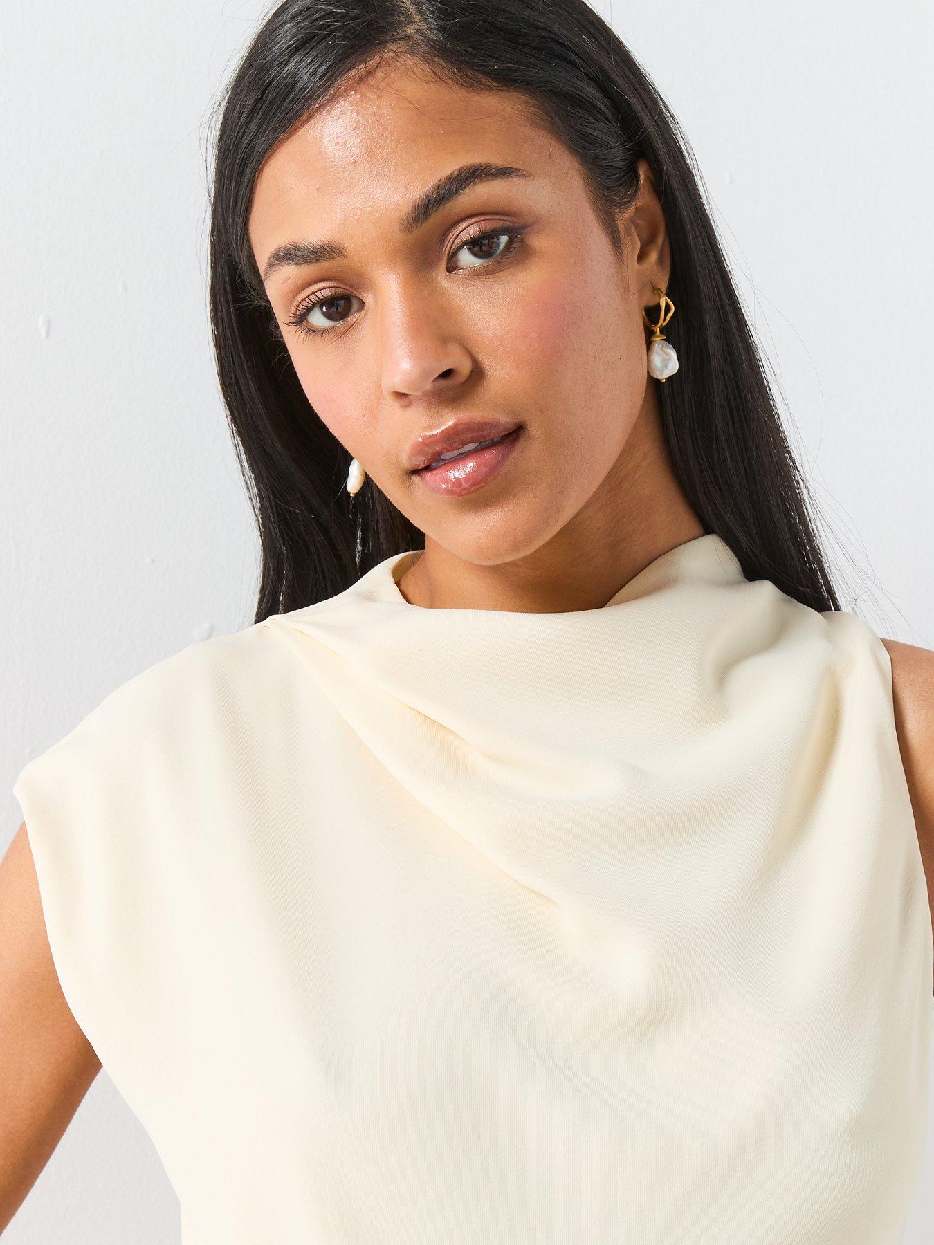  image of mango-asymmetric-long-jumpsuit-ecru