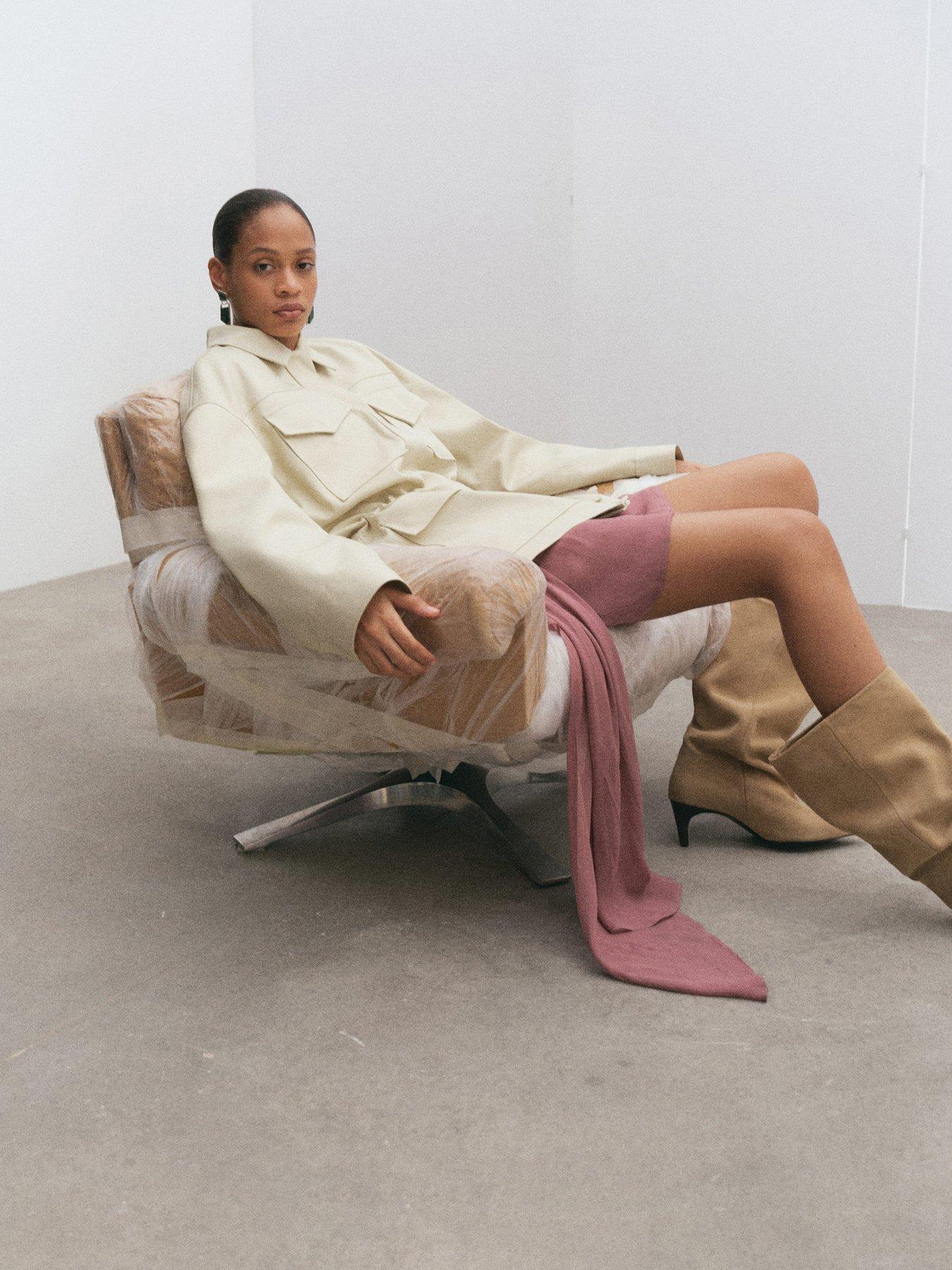  image of mango-oversized-parka-with-pockets-cream