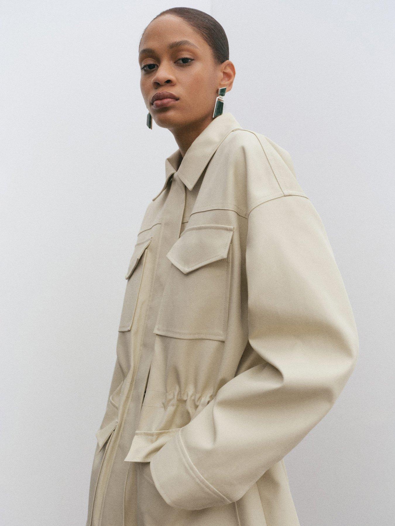  image of mango-oversized-parka-with-pockets-cream