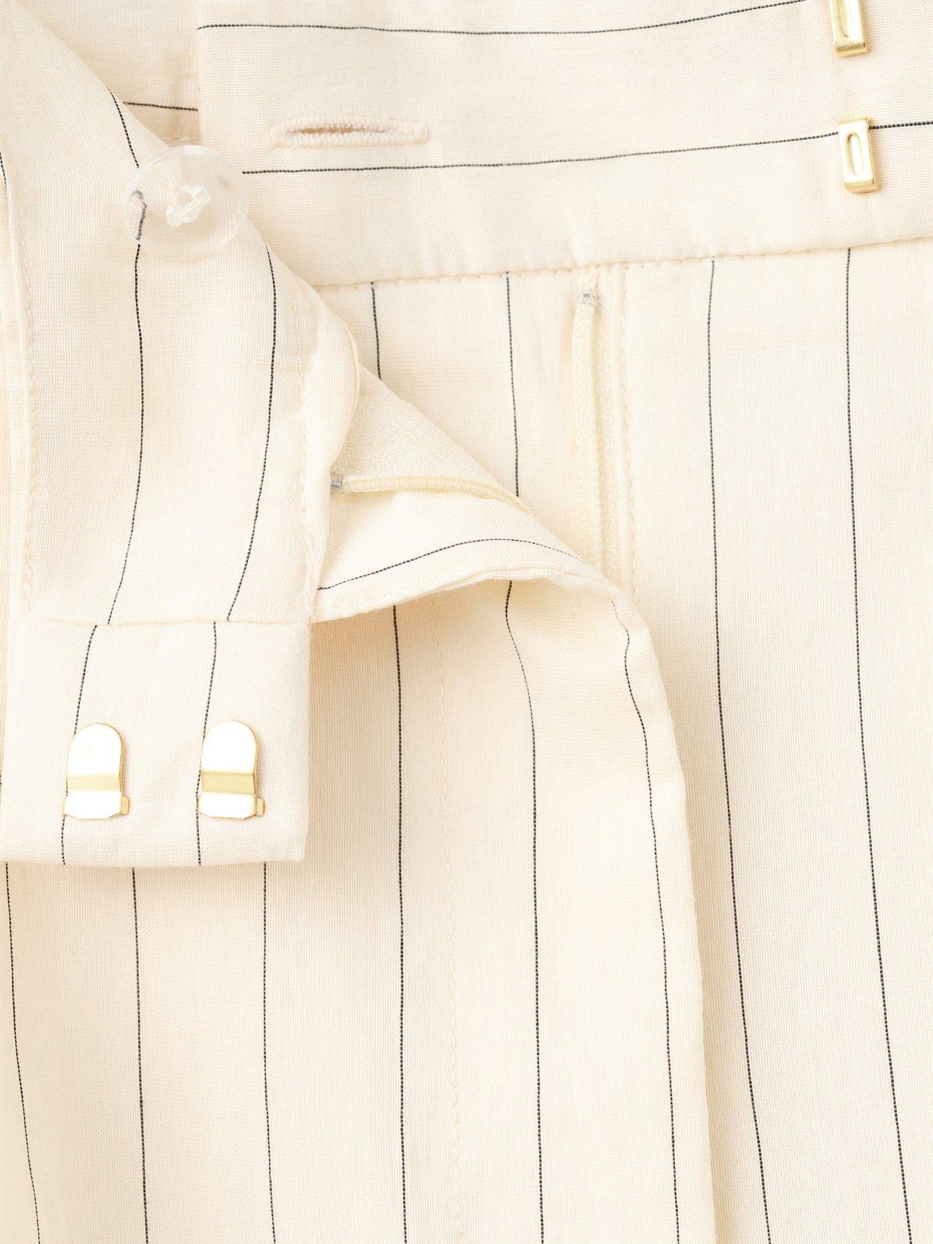  image of mango-pinstripe-co-ord-suit-trousers-white