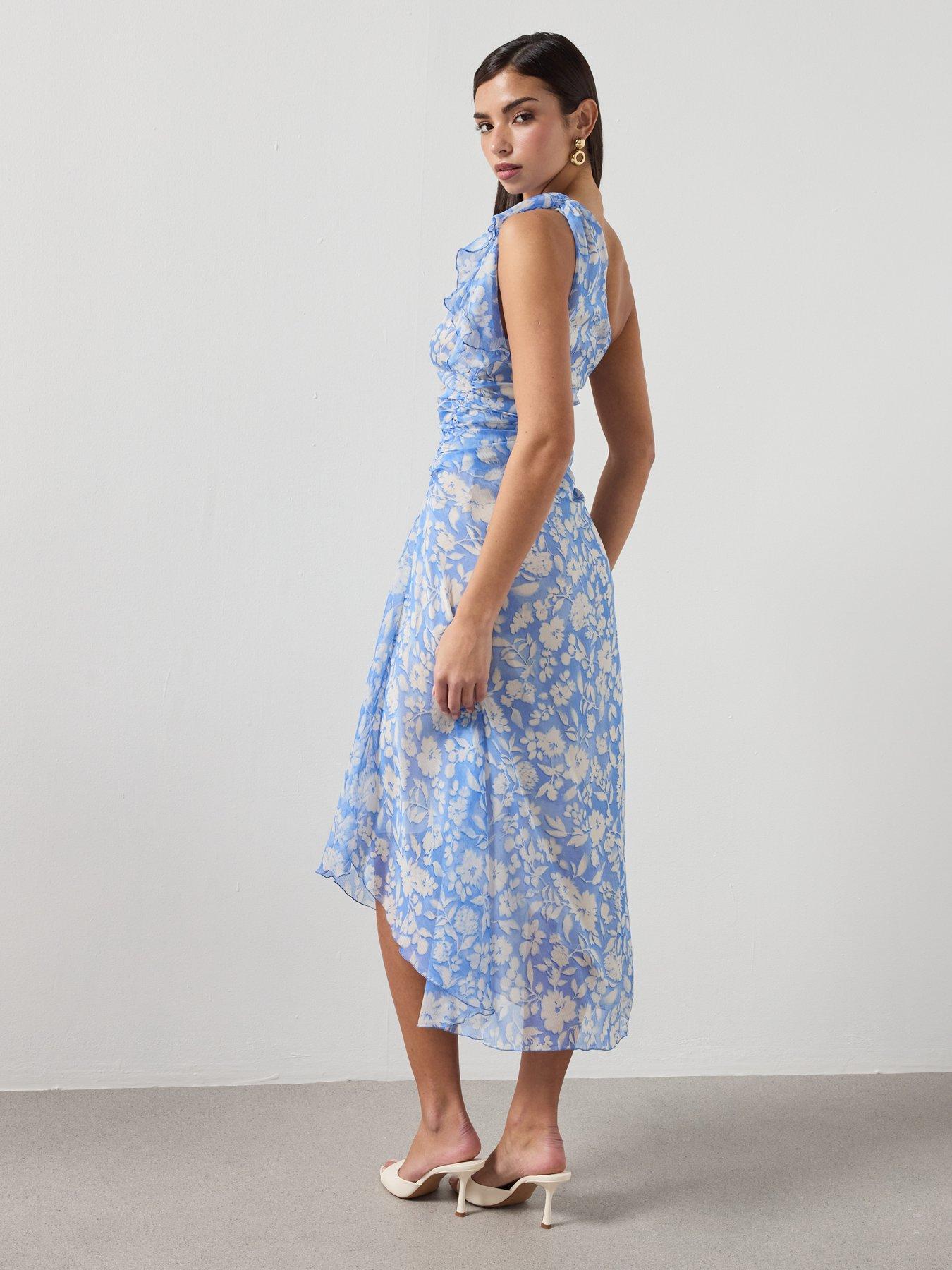 blue mango dress Mango Blue Fringe Dress by Mango