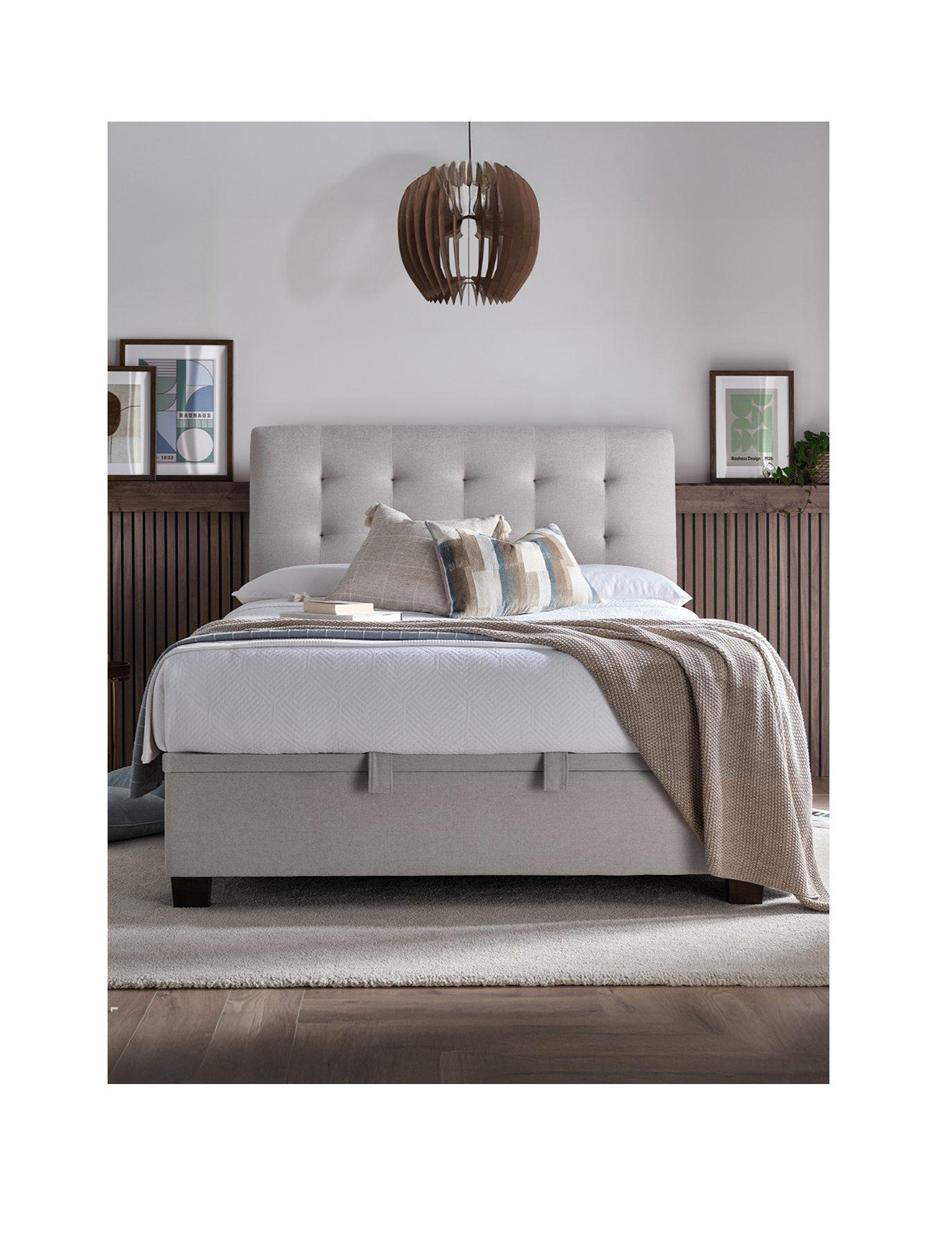 Image 2 of 5 of The Very Collection Faroe End Lift Up Storage Ottoman With Airsprung Mattress Options (Buy &amp; SAVE!) - Cream