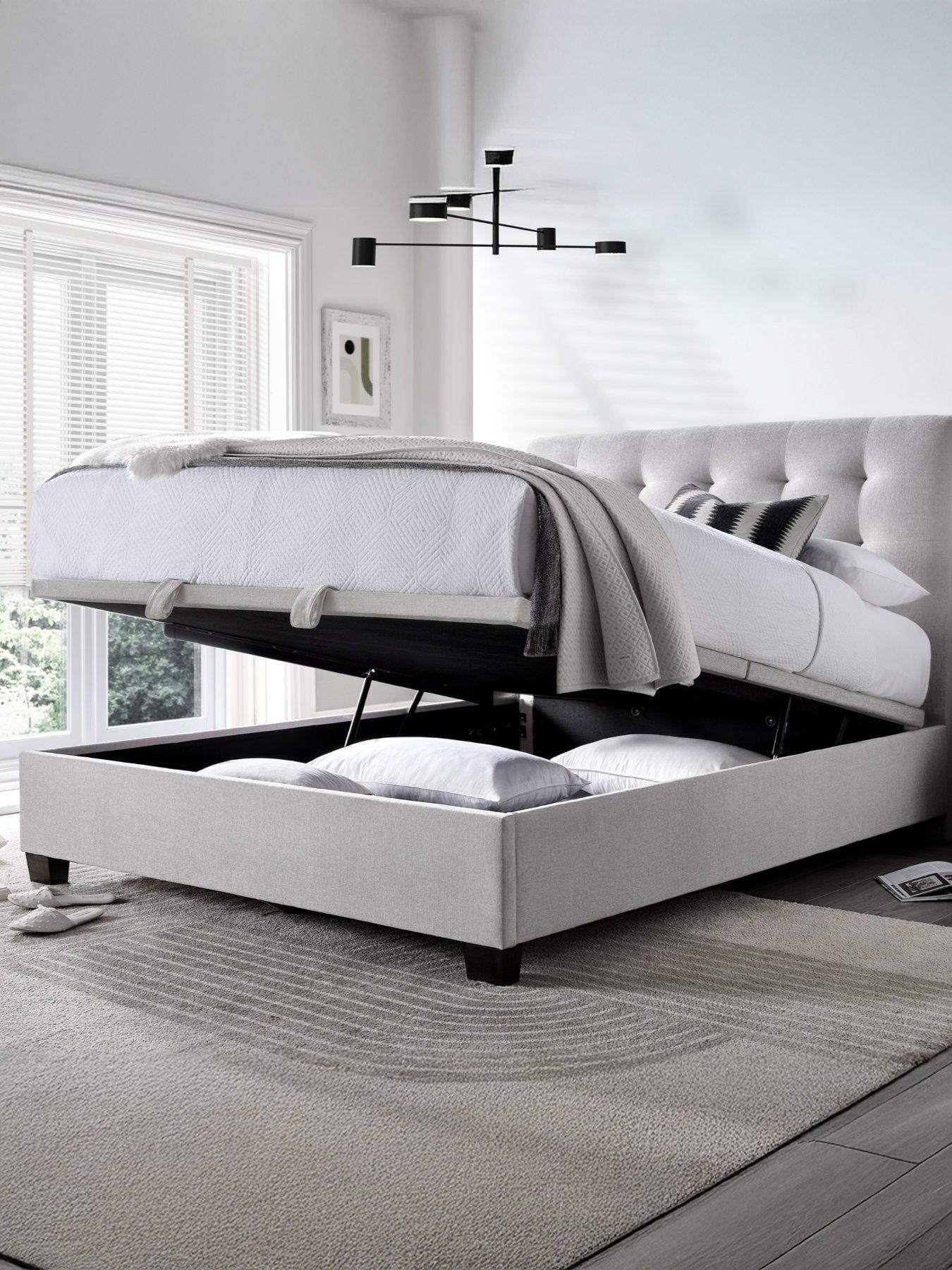 Image 3 of 5 of The Very Collection Faroe End Lift Up Storage Ottoman With Airsprung Mattress Options (Buy &amp; SAVE!) - Cream