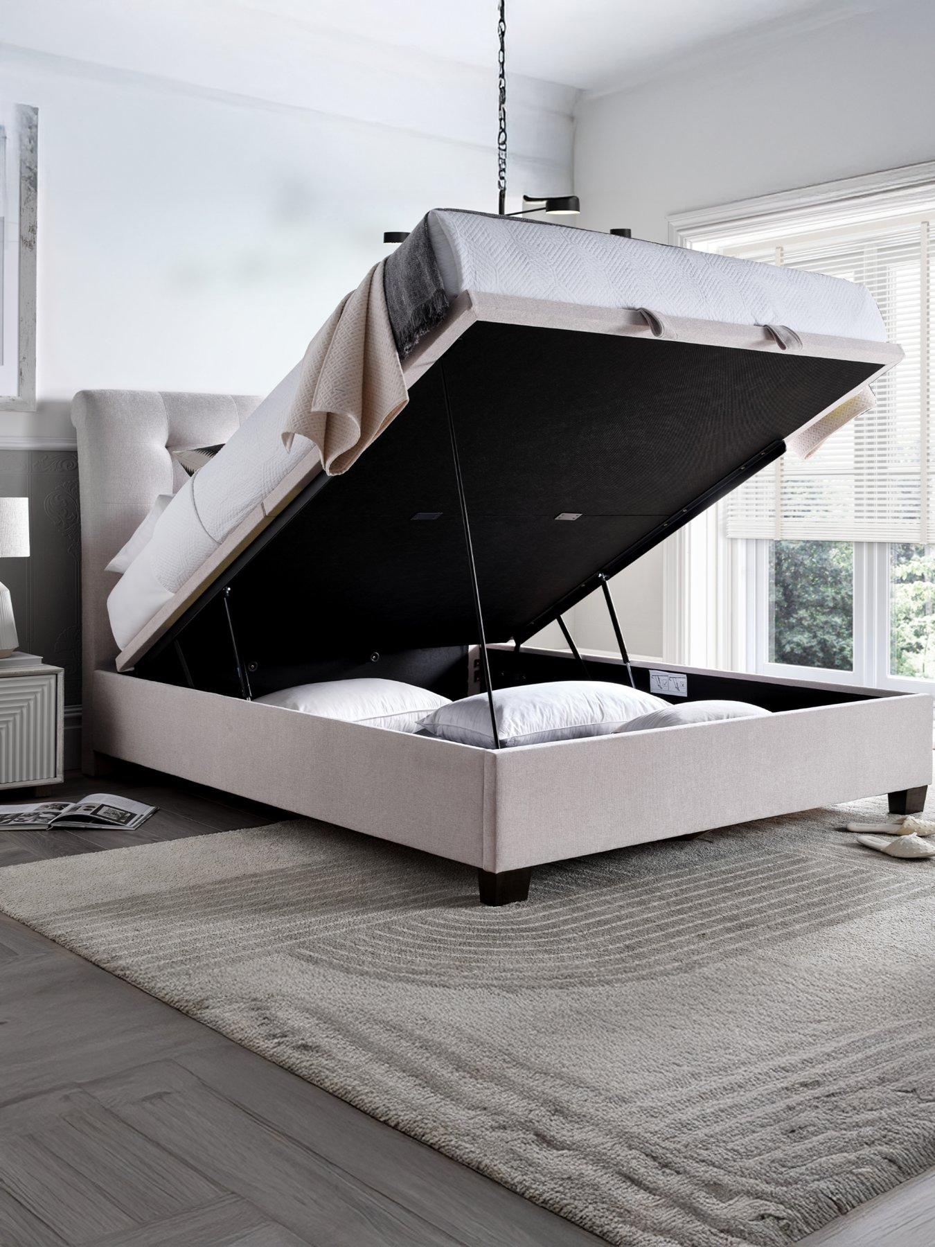 Image 5 of 5 of The Very Collection Faroe End Lift Up Storage Ottoman With Airsprung Mattress Options (Buy &amp; SAVE!) - Cream