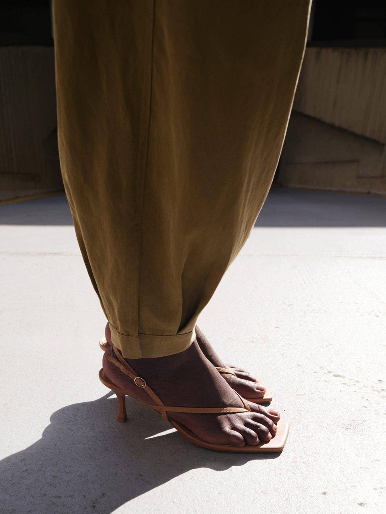 Image 5 of 5 of Mango Strappy Heeled Sandals - Brown