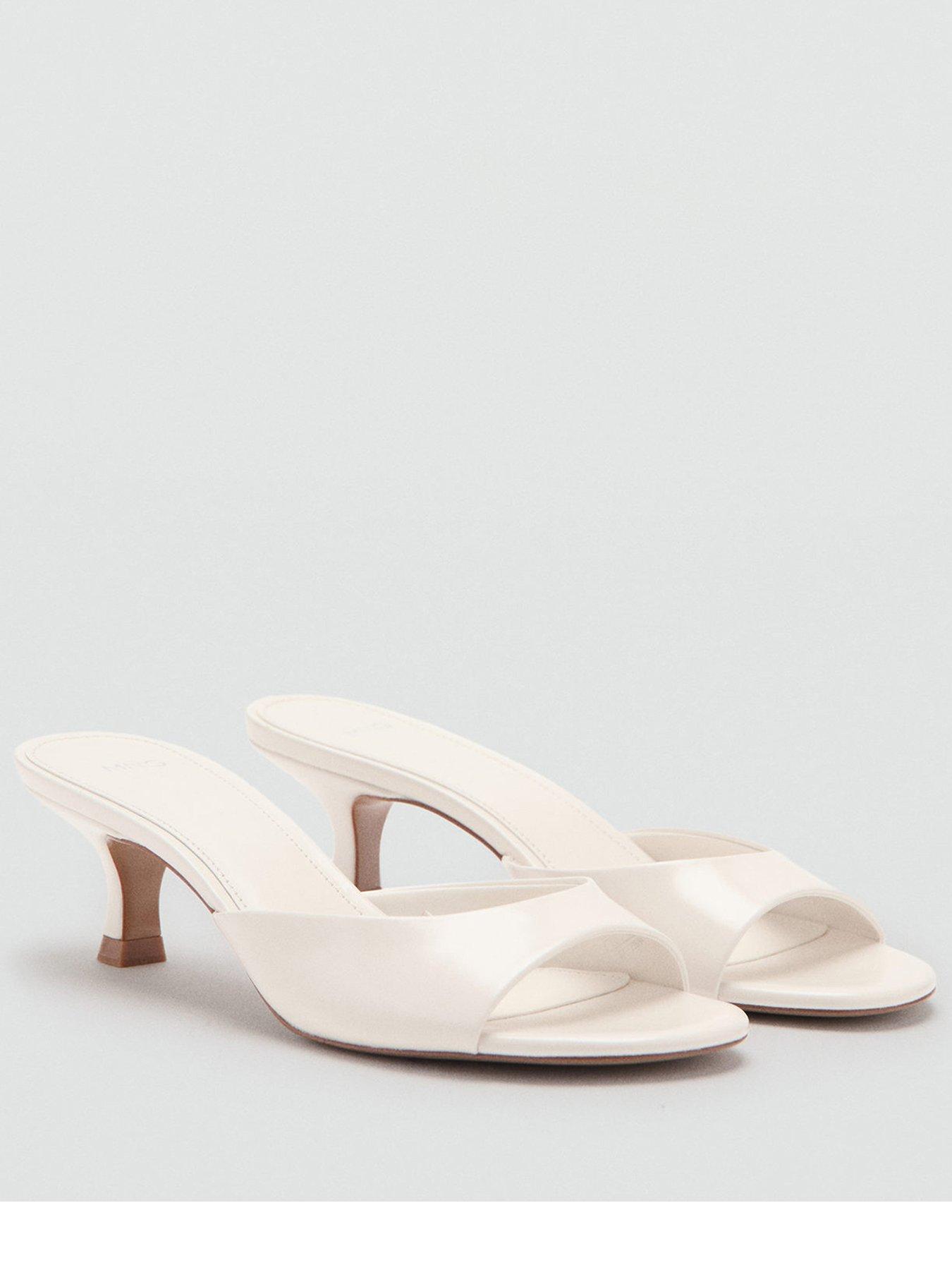  image of mango-pointed-kitten-heel-sandals-ecru
