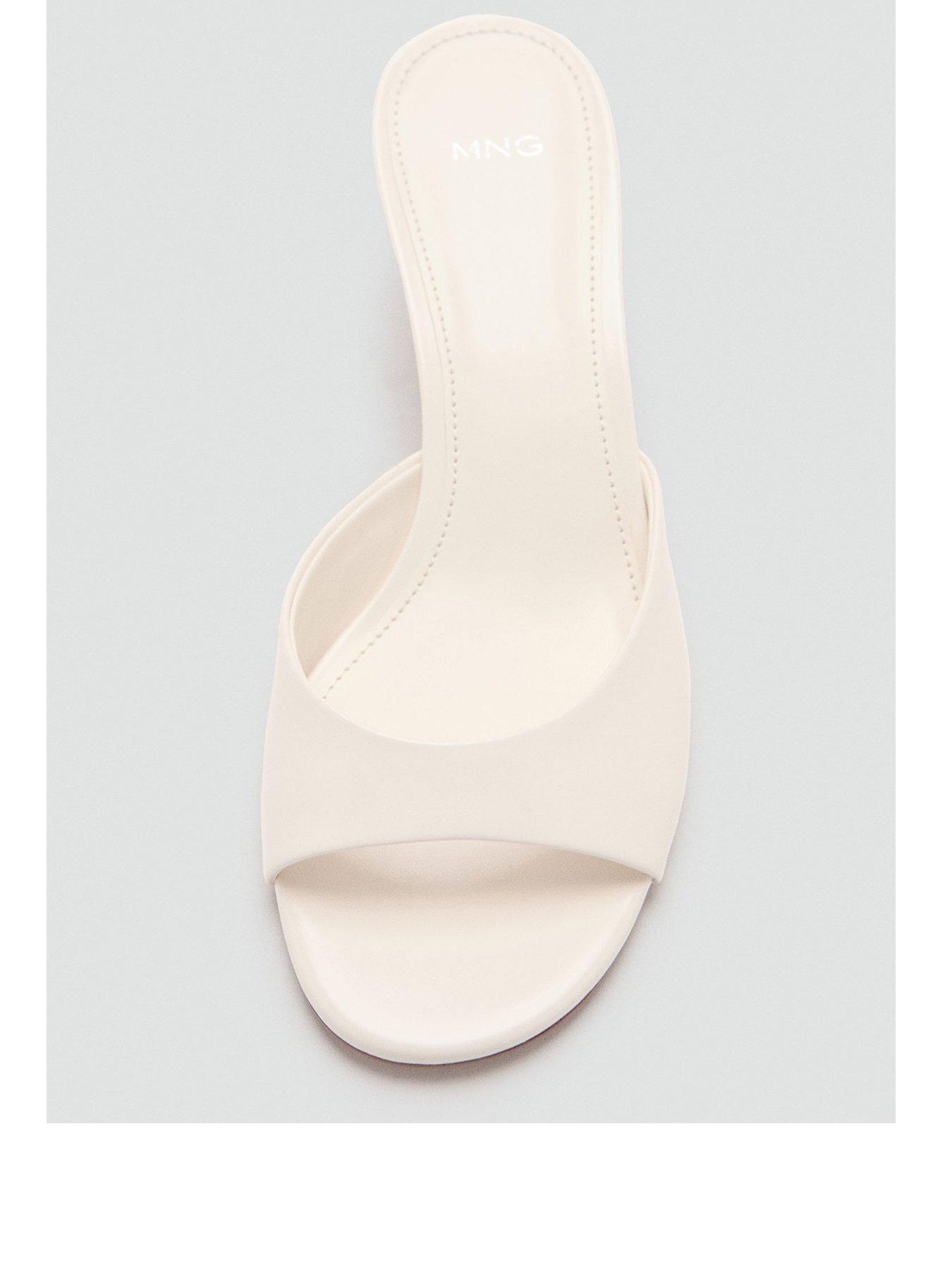  image of mango-pointed-kitten-heel-sandals-ecru
