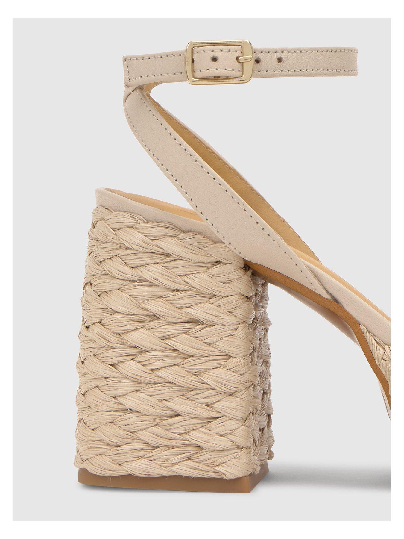 Image 4 of 5 of CASTANER Braided Heeled&nbsp;Sandals - Beige