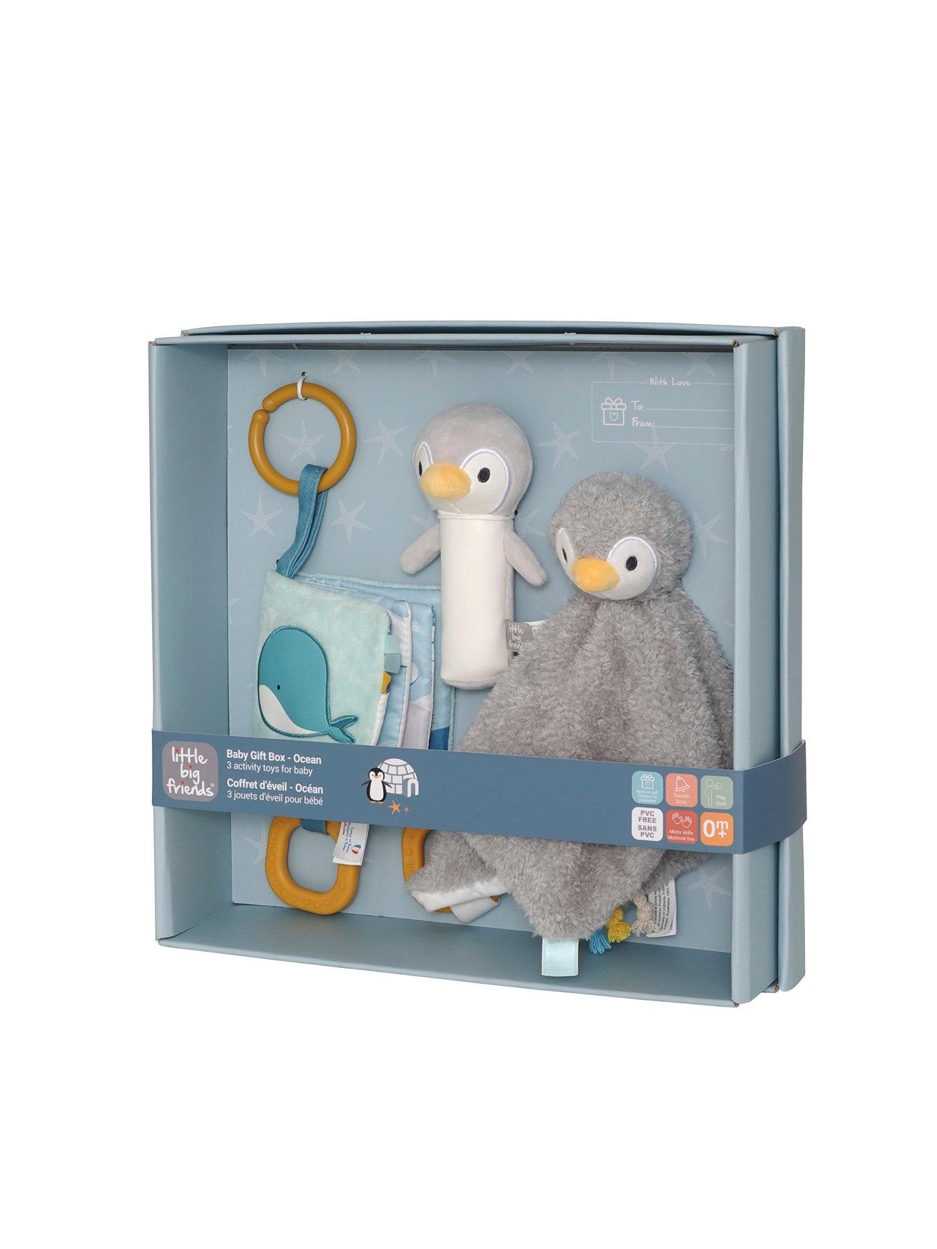 Image 2 of 6 of Little Big Friends Baby Gift Set - Comforter, Squeaker and Baby Book - Ocean