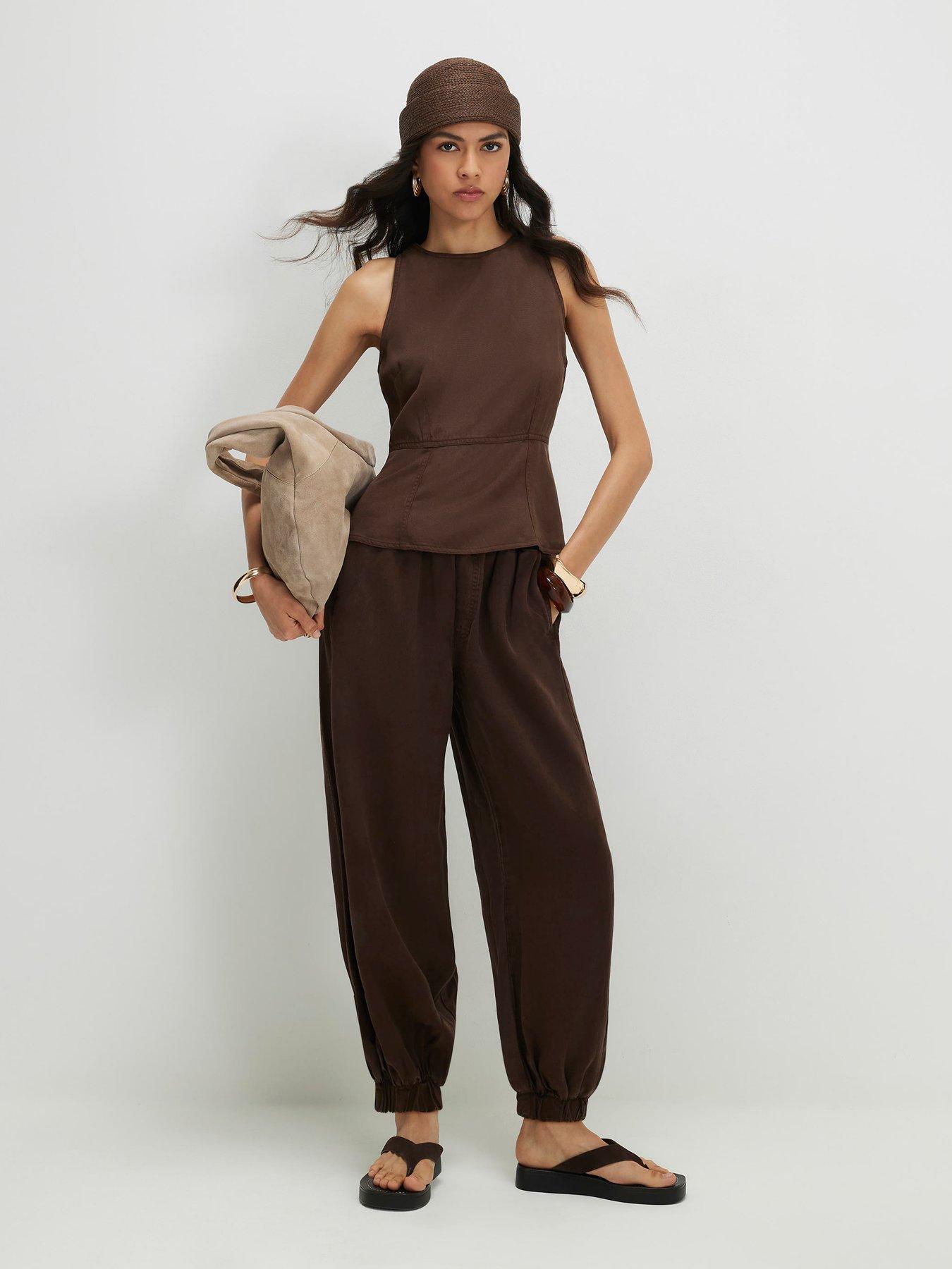 River Island Ross Hem Cuffed Barrel - Brown
