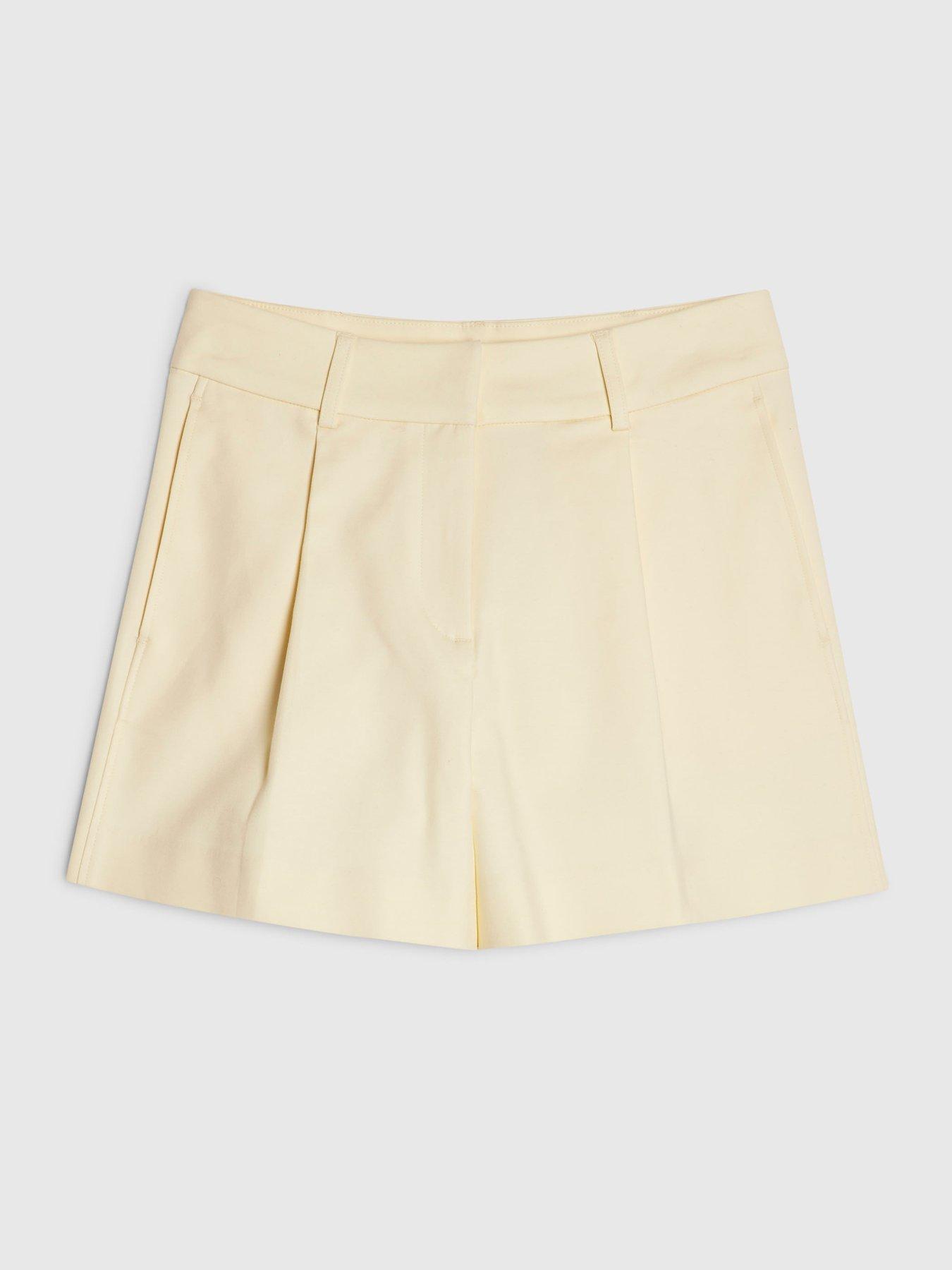 Image 5 of 6 of River Island Cotton Sateen Tailored Shorts - Yellow