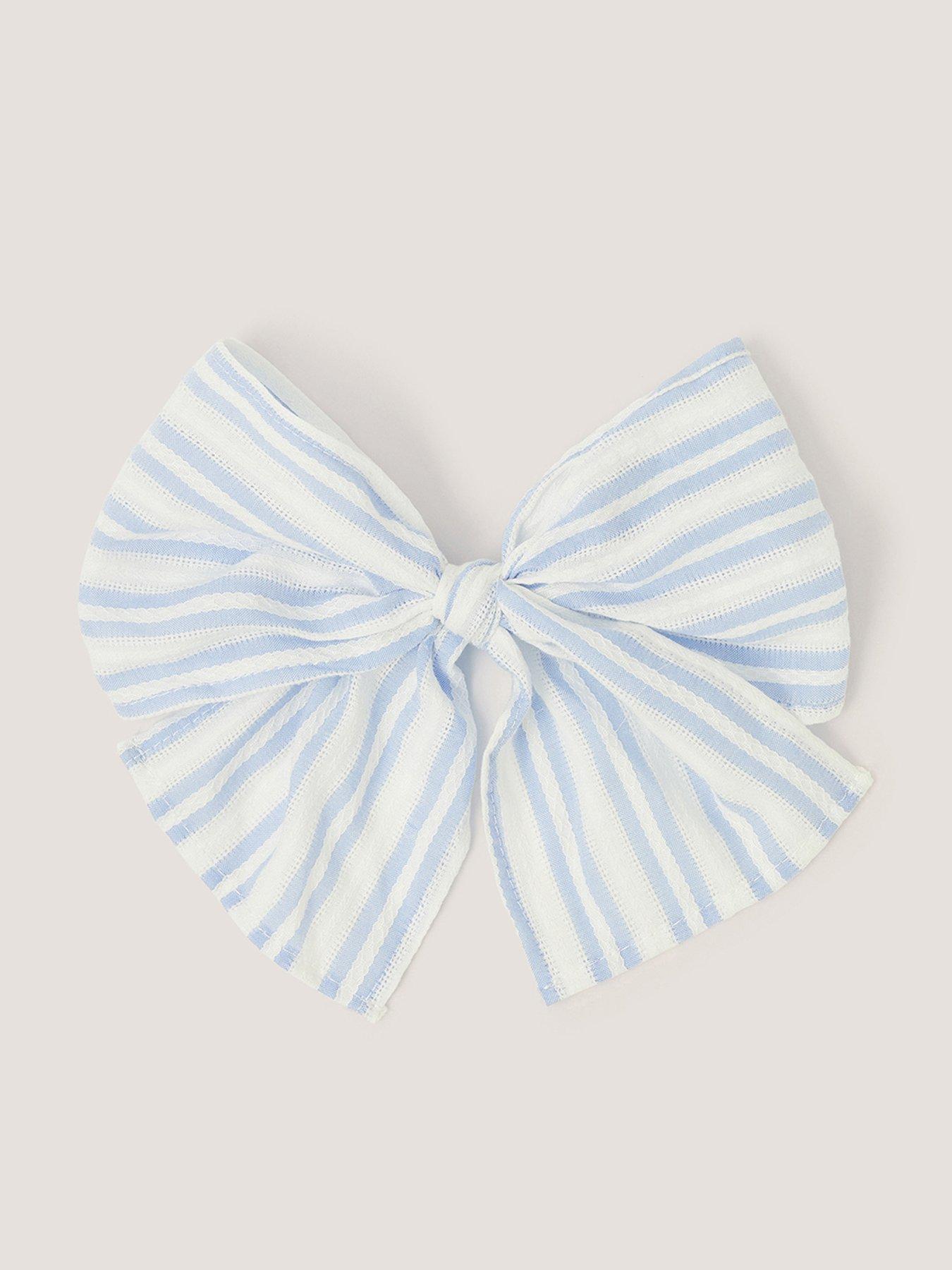 Monsoon Girls Ahoy Stripe Bow Clips - Multi