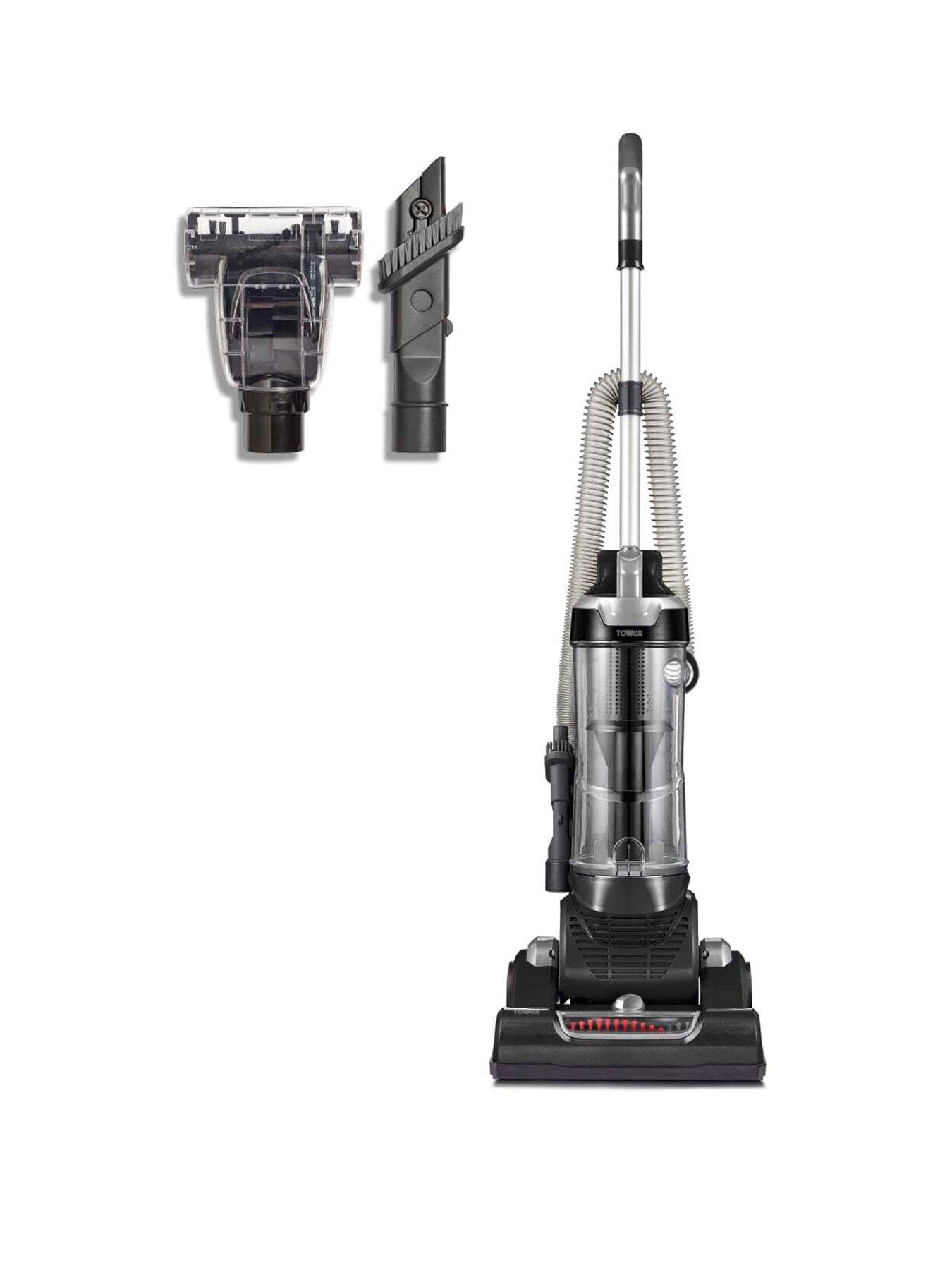 Tower TXP30PET Bagless Pet Upright Vacuum Cleaner with HEPA Filter, Pet Brush, Platinum